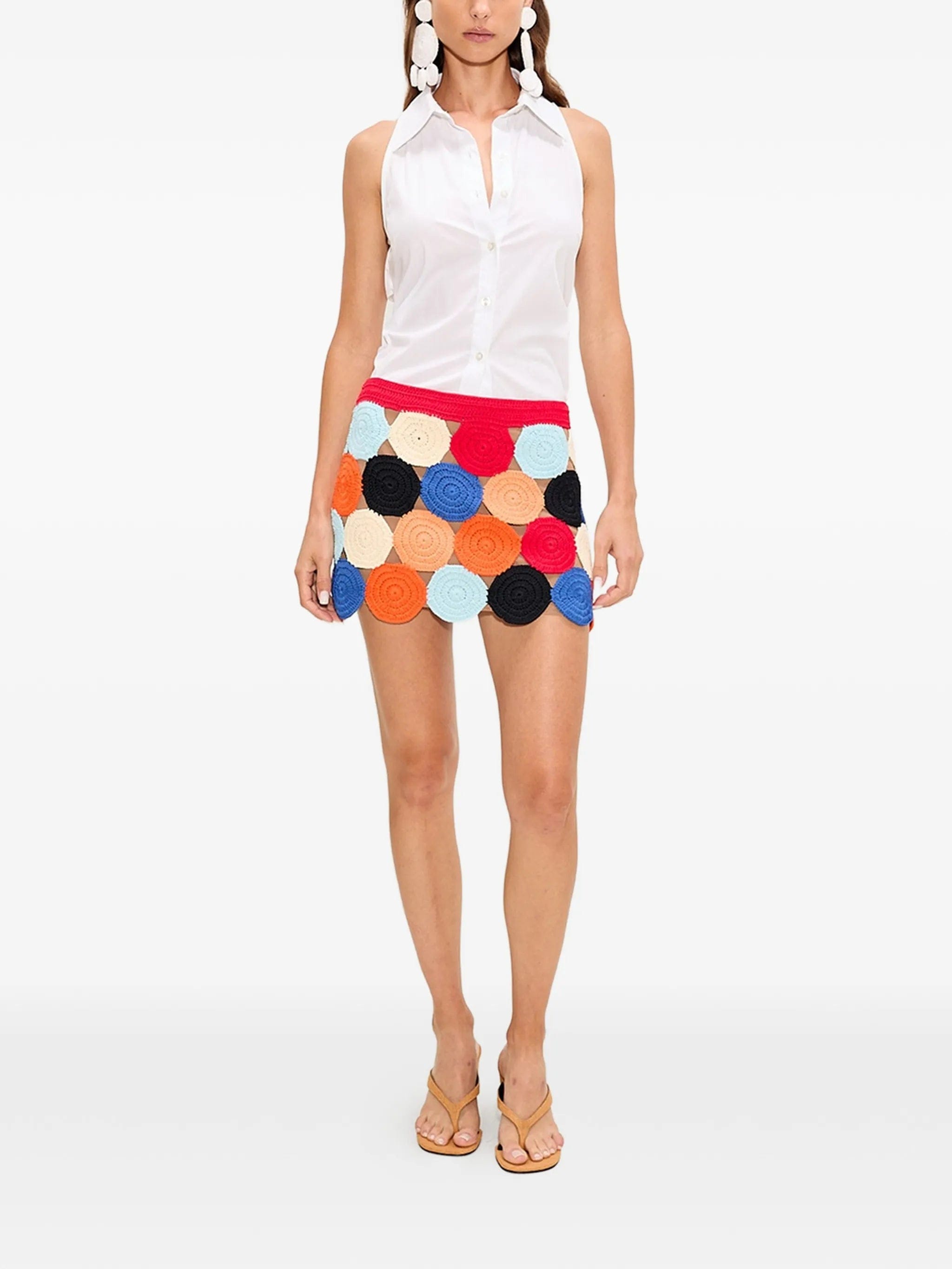 Simon Miller Beep Beep crochet - knit low - rise mini skirt