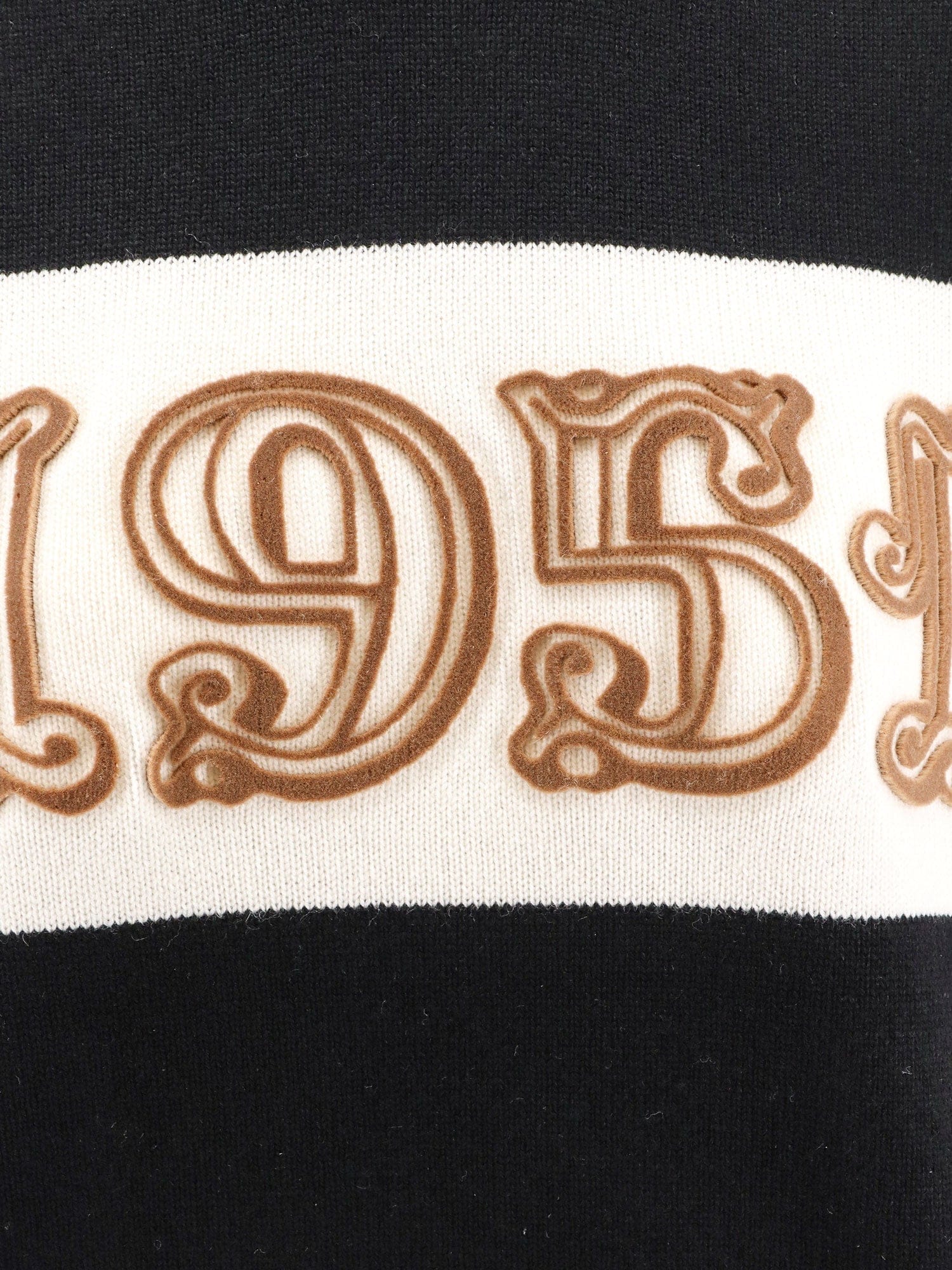 MAX MARA Wool and cashmere sweater with flocked 1951 motif