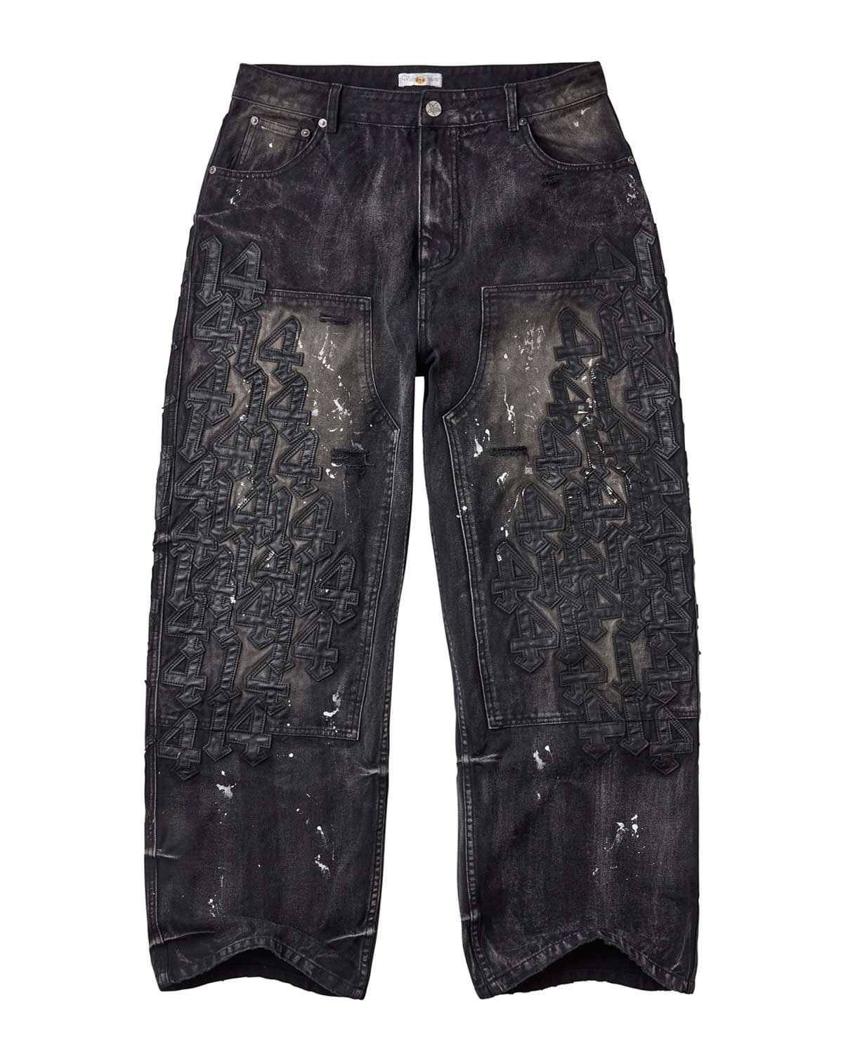Vale Forever Black Cat Denim Jeans Black