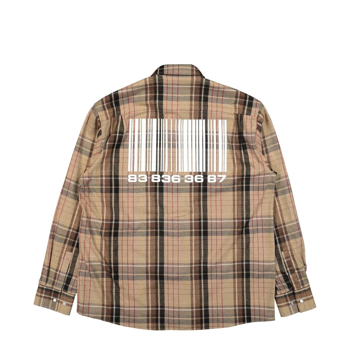 Vtmnts Small / Big Barcode Flannel Shirt