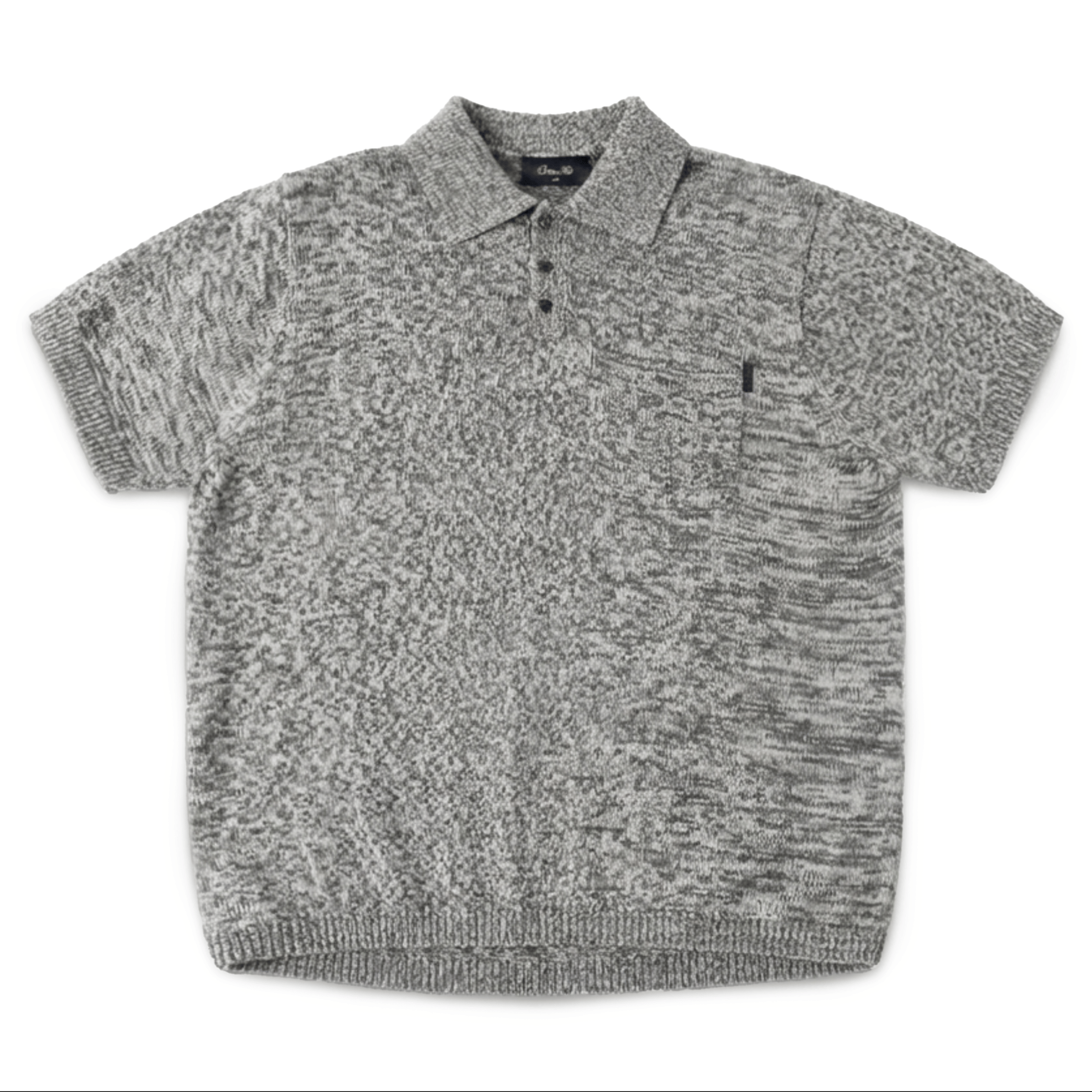 Dime Men's Knitted Polo Static Grey