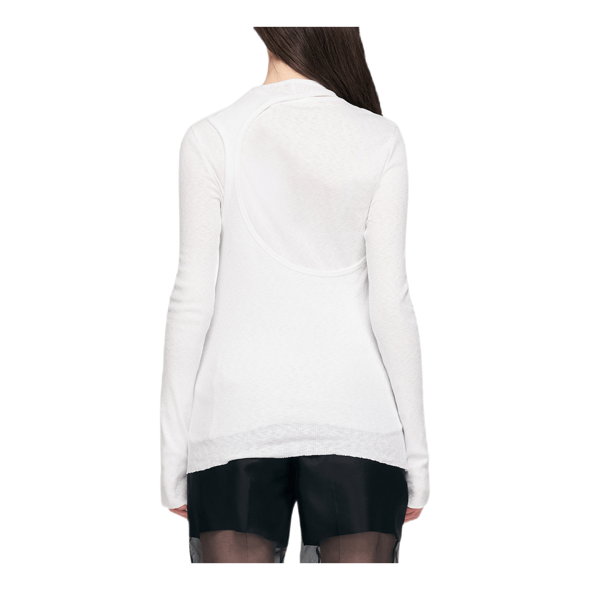 Helmut Lang Long Sleeve T-Shirt Pz Map White