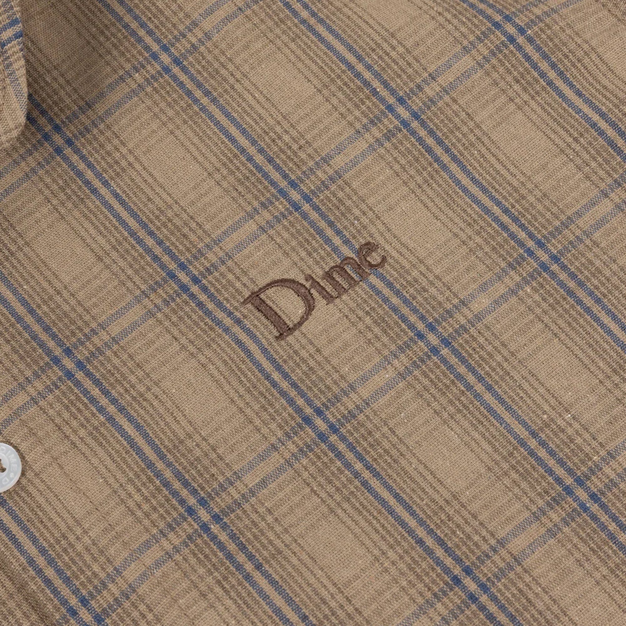 Dime Mens Plaid Button Up Shirts