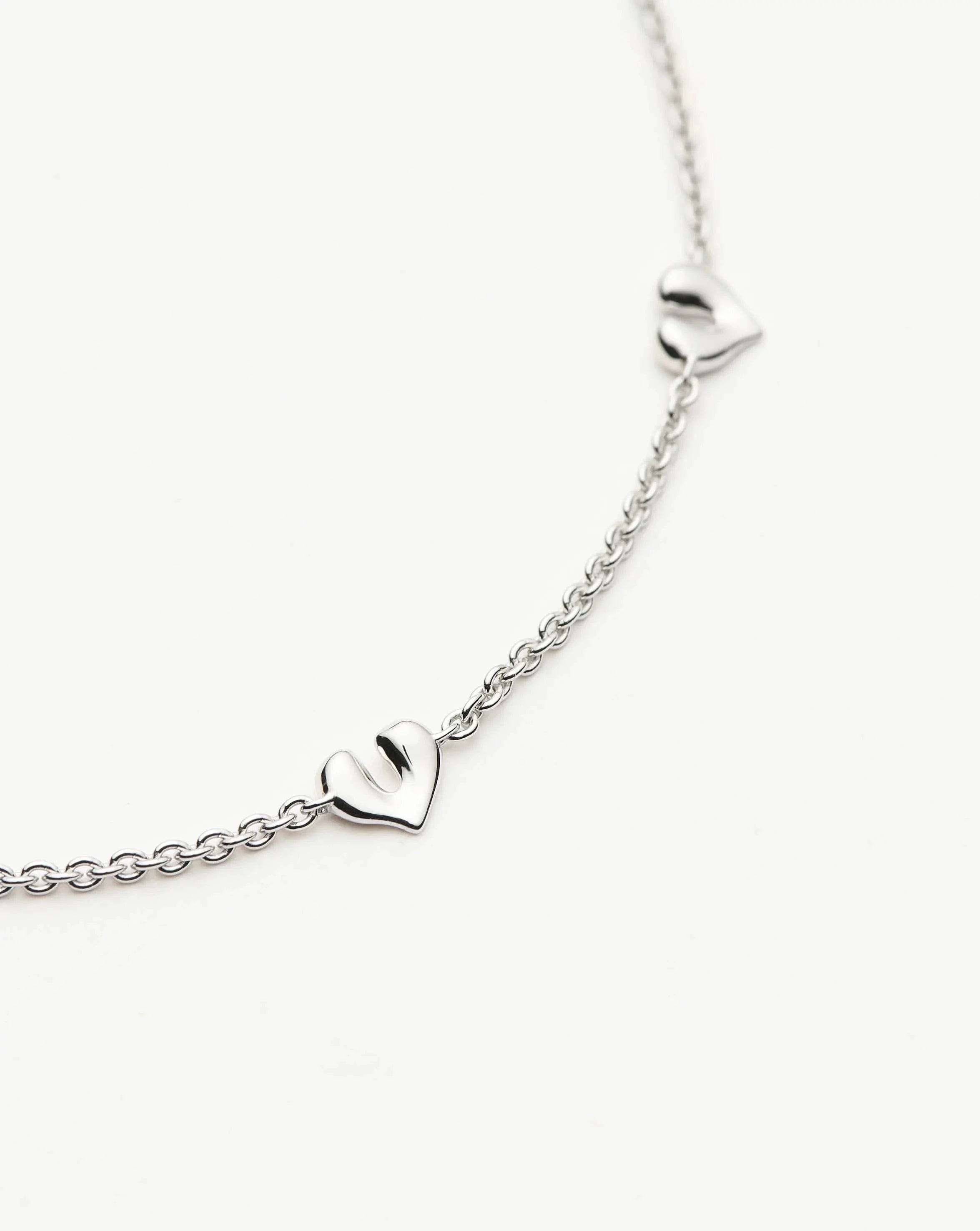 Missoma Molten Heart Mini Charm Bracelet | Sterling Silver