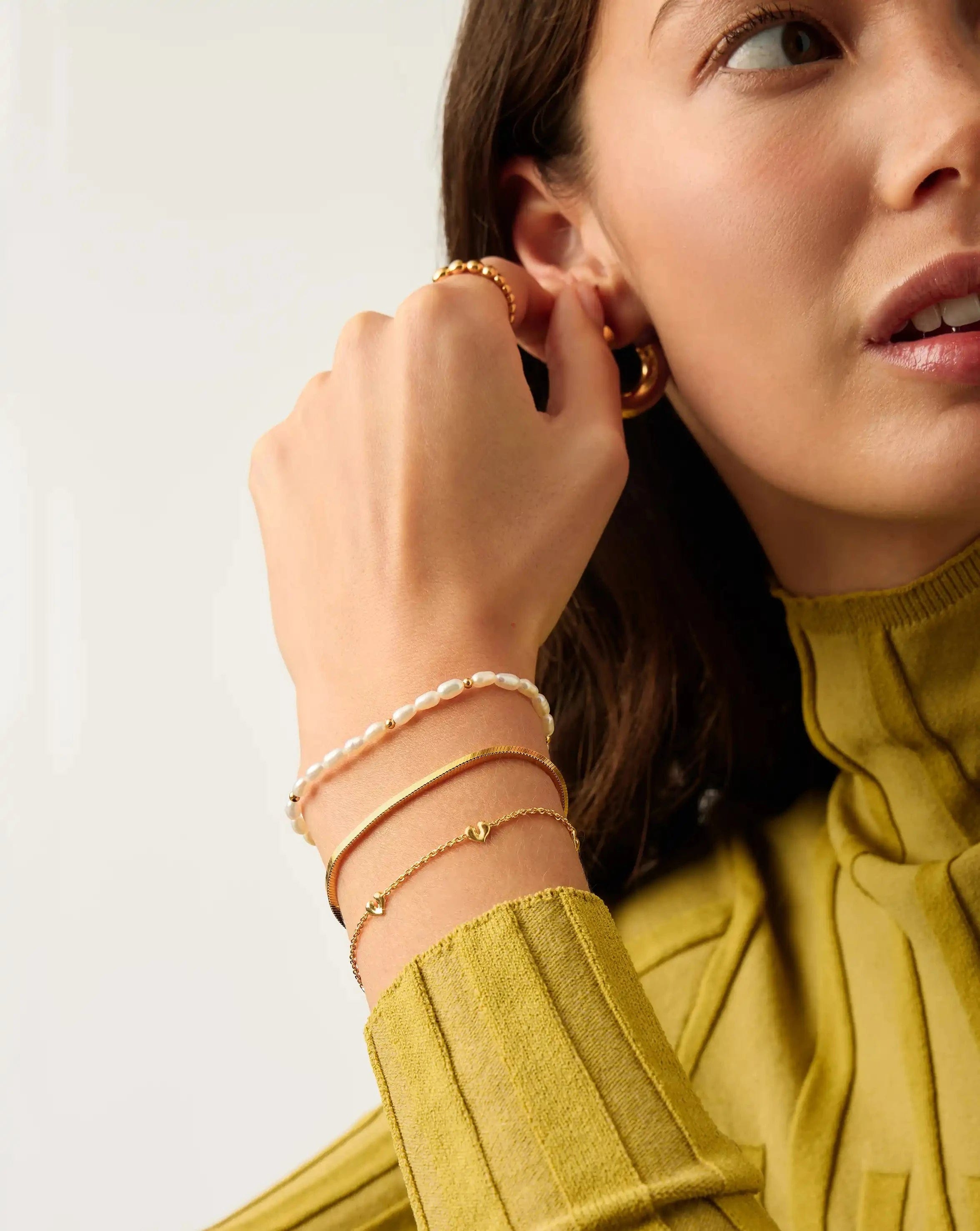 Missoma Molten Heart Mini Charm Bracelet | 18ct Gold Vermeil