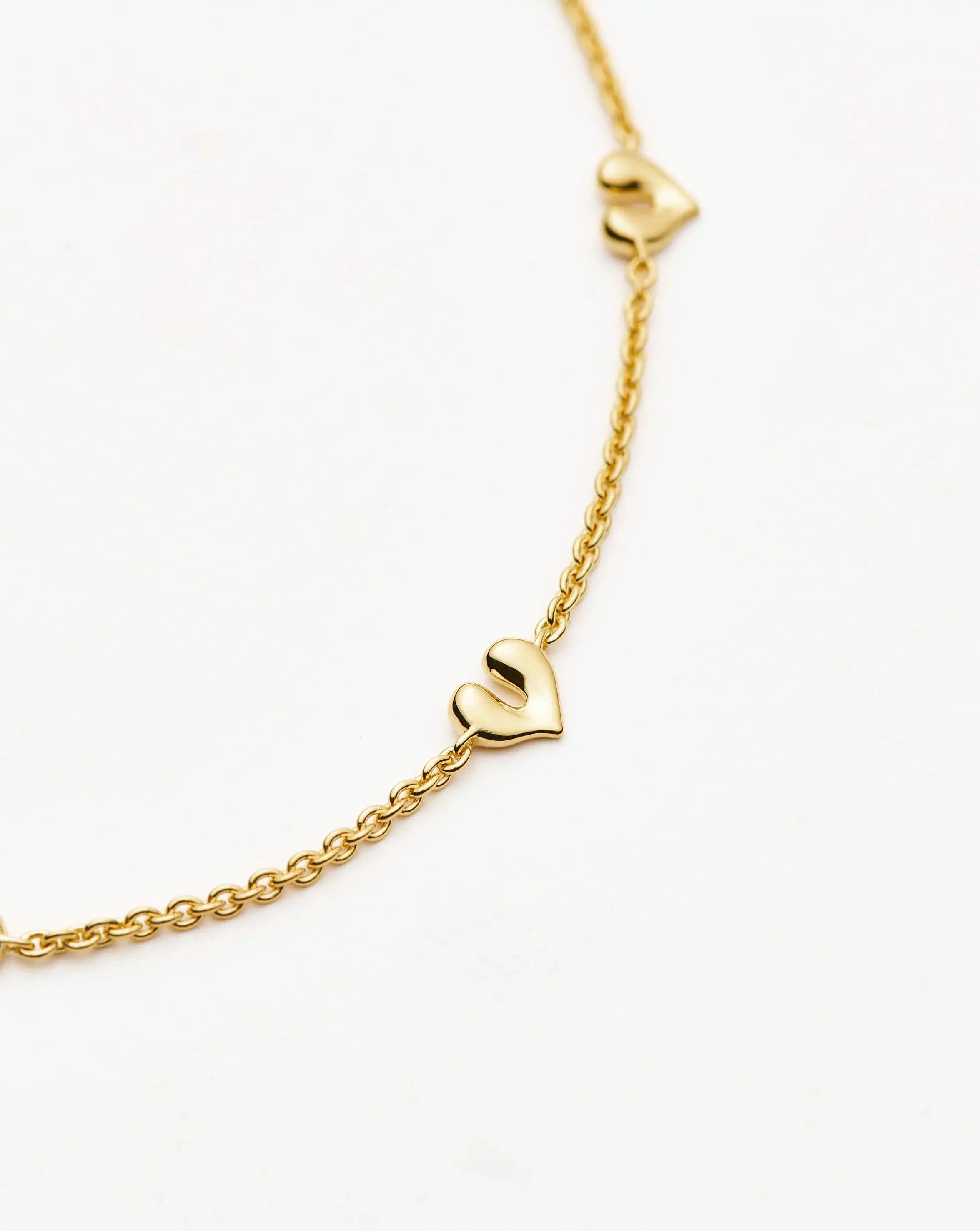 Missoma Molten Heart Mini Charm Bracelet | 18ct Gold Vermeil