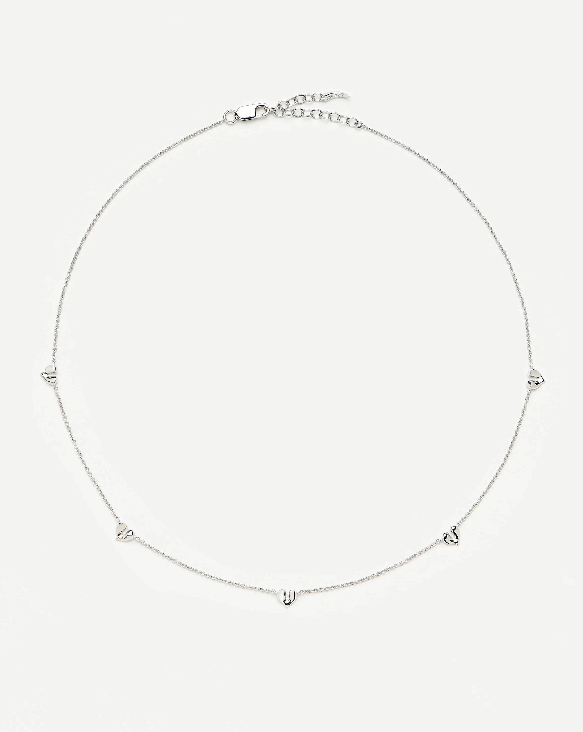 Missoma Molten Heart Mini Charm Choker | Sterling Silver