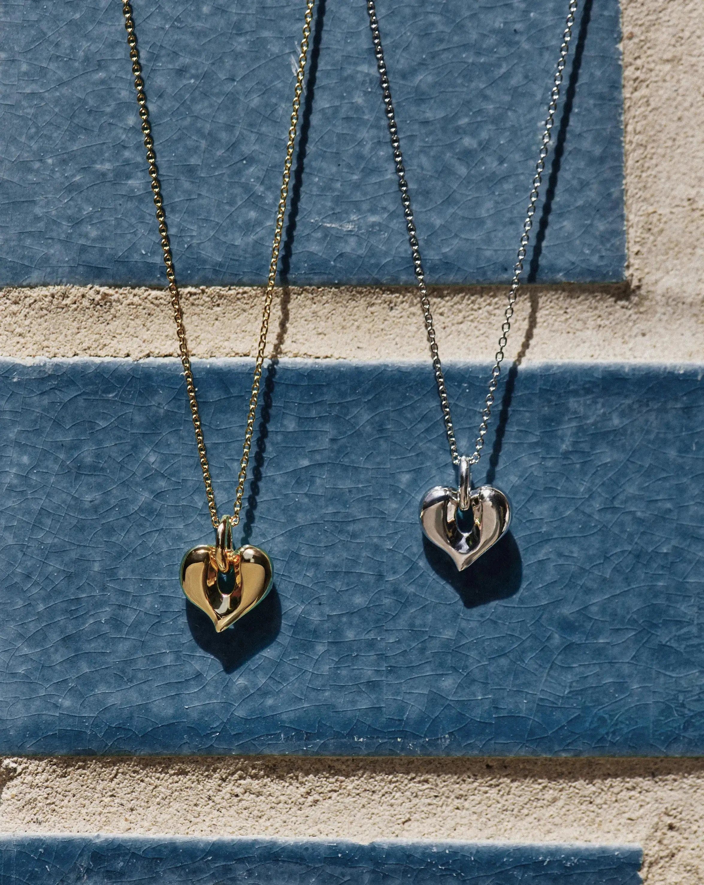 Missoma Molten Heart Pendant Necklace | Silver Plated