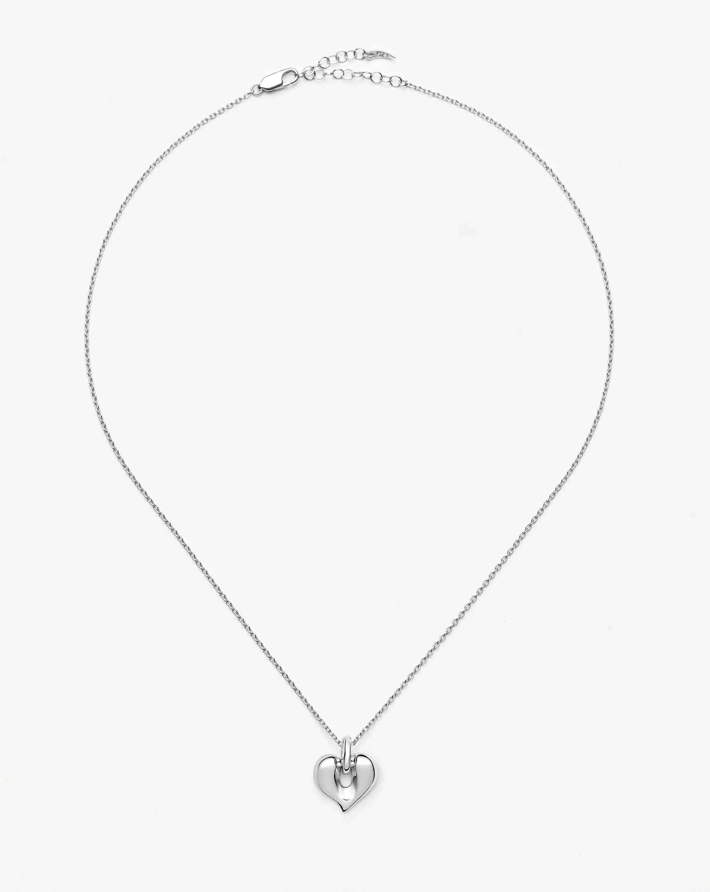 Missoma Molten Heart Pendant Necklace | Silver Plated