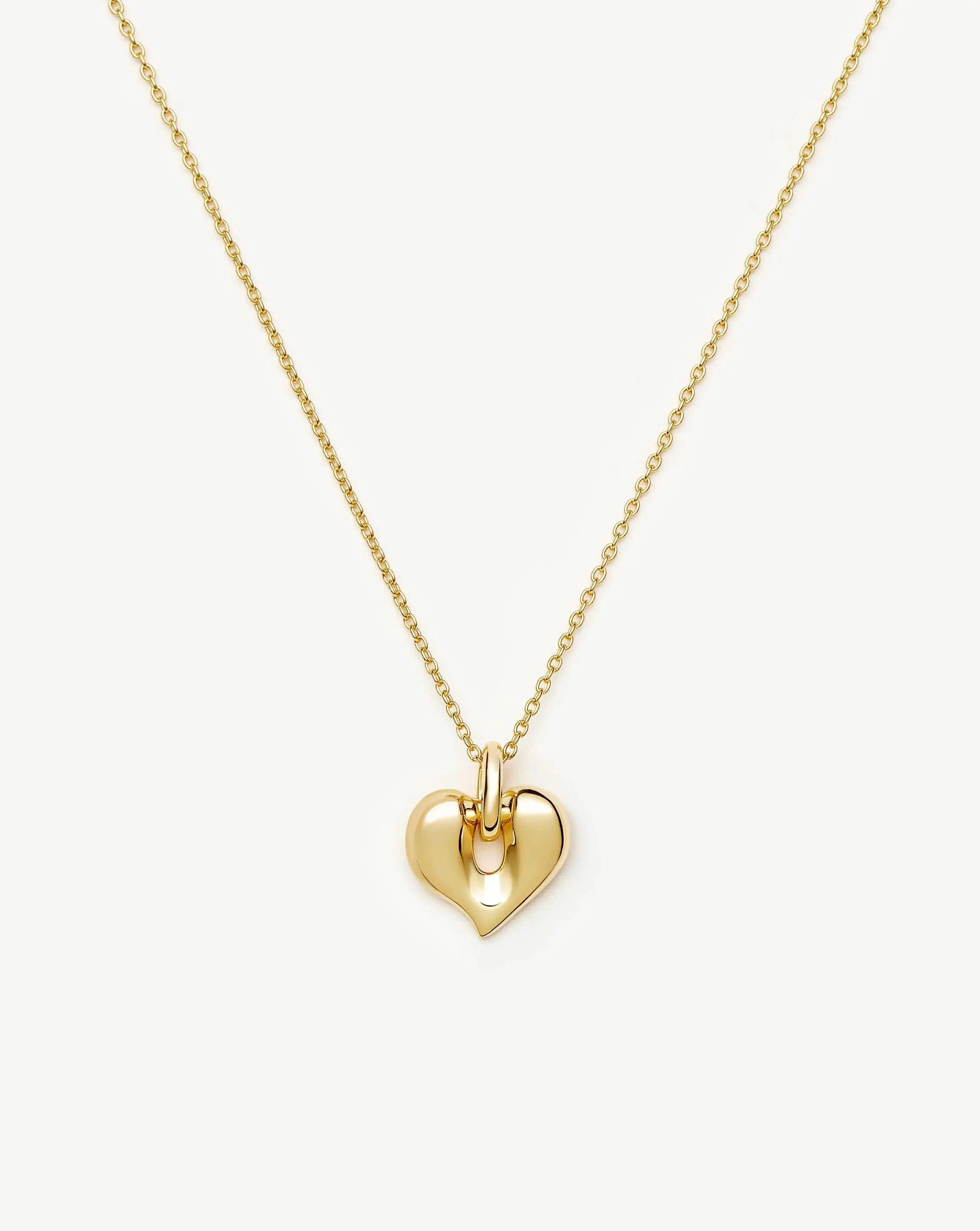 Missoma Molten Heart Pendant Necklace | 18ct Gold Plated