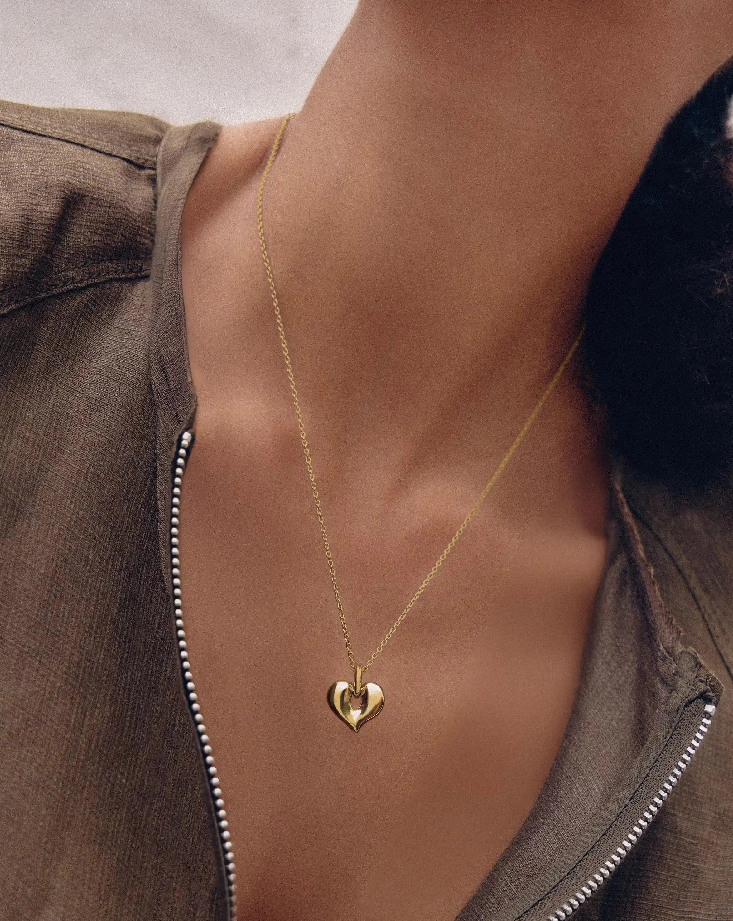 Missoma Molten Heart Pendant Necklace | 18ct Gold Plated