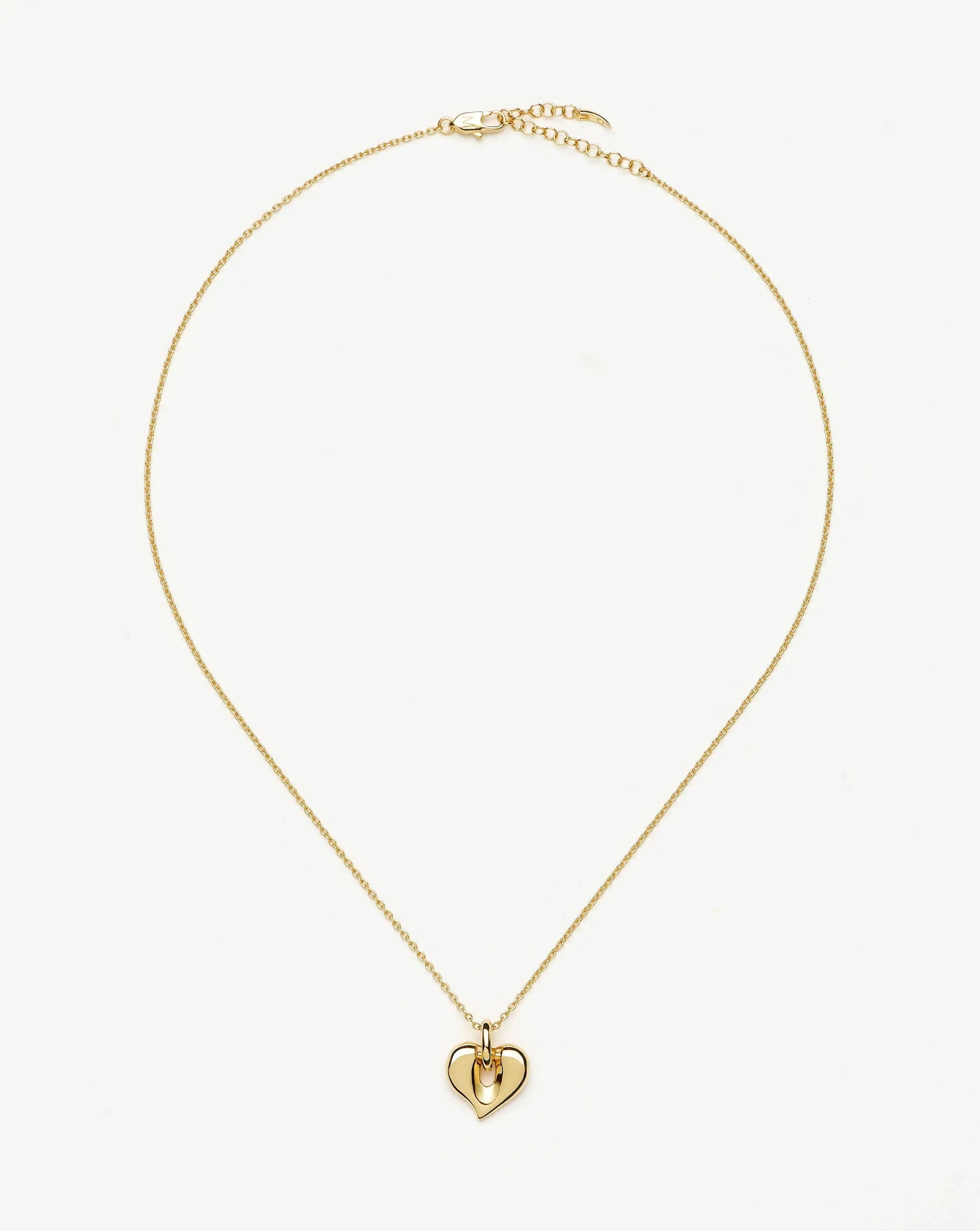 Missoma Molten Heart Pendant Necklace | 18ct Gold Plated