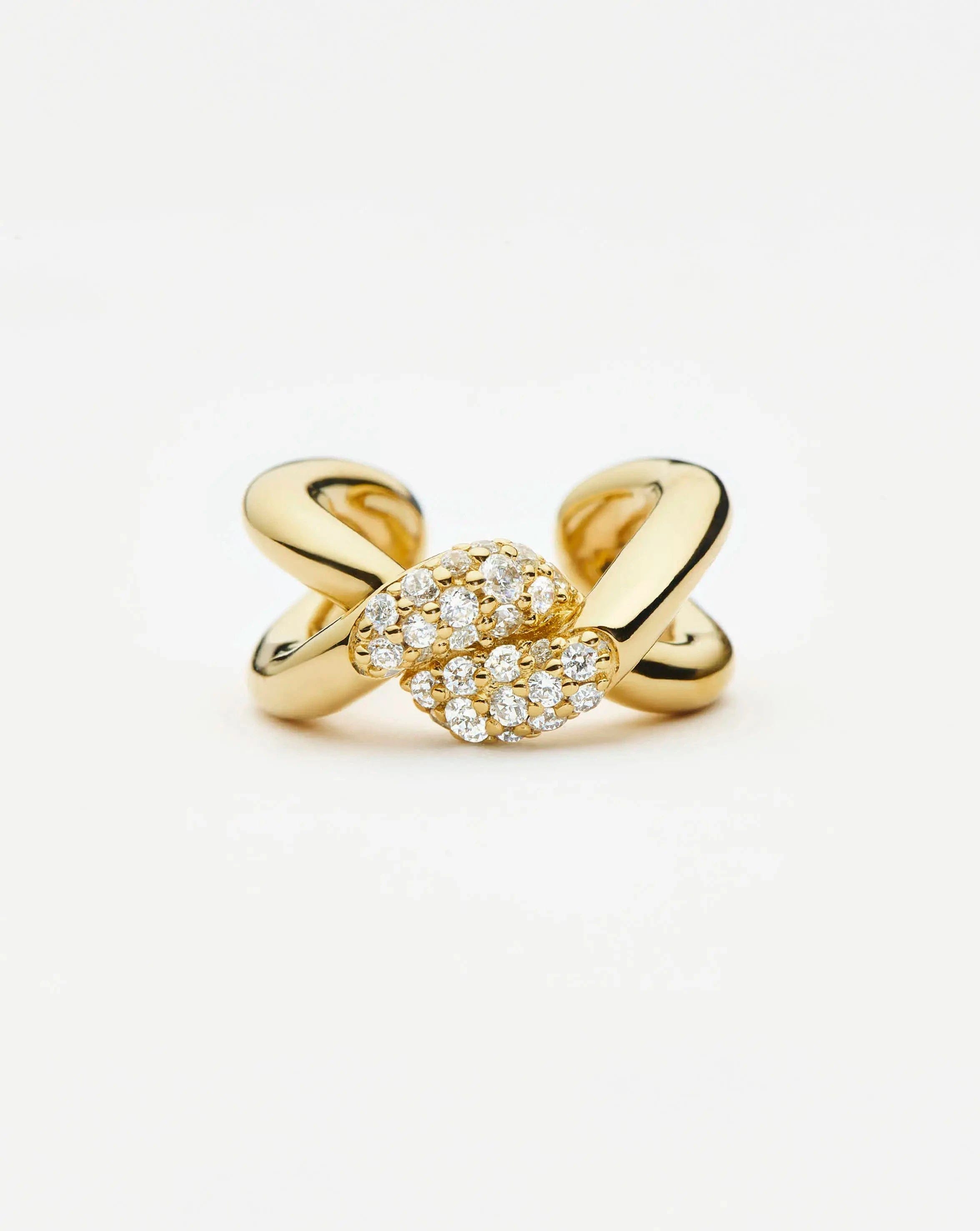 Missoma Molten Snow Ear Cuff | 18ct Gold Plated/Cubic Zirconia