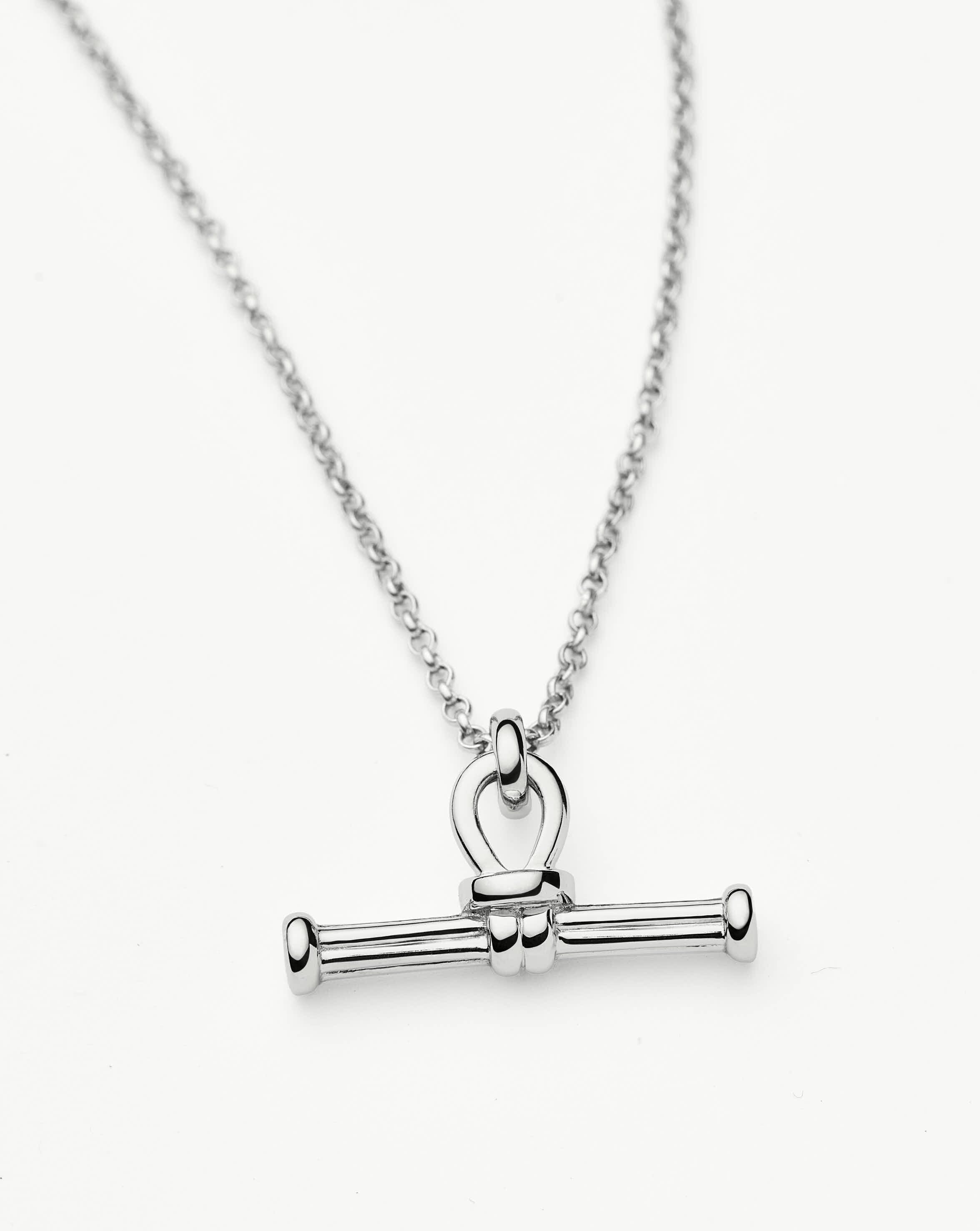 Missoma Ridge T - Bar Chain Necklace | Silver Plated