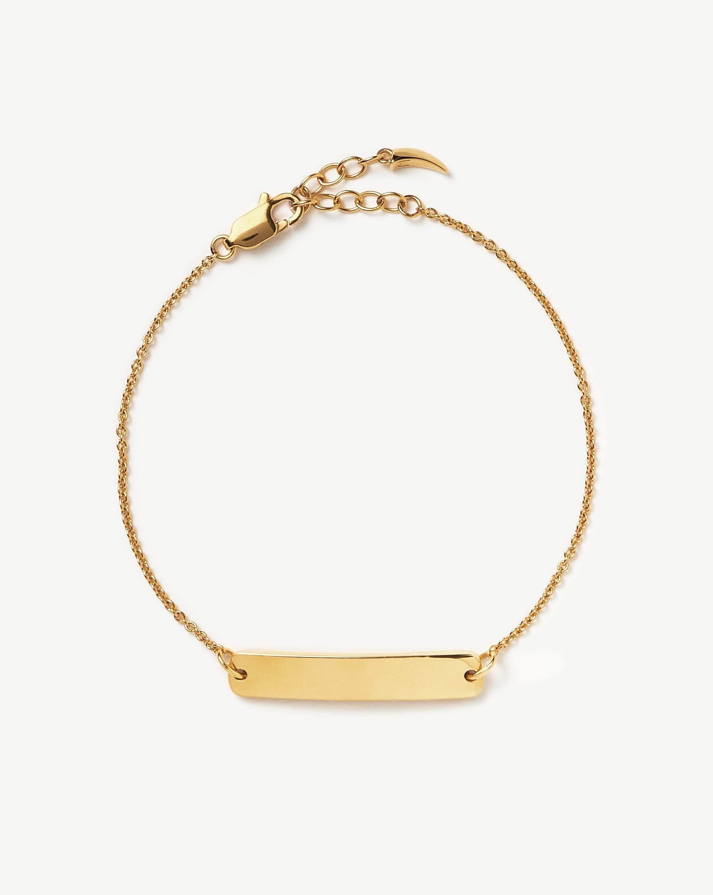 Missoma Engravable Bar Chain Bracelet | 18ct Gold Vermeil