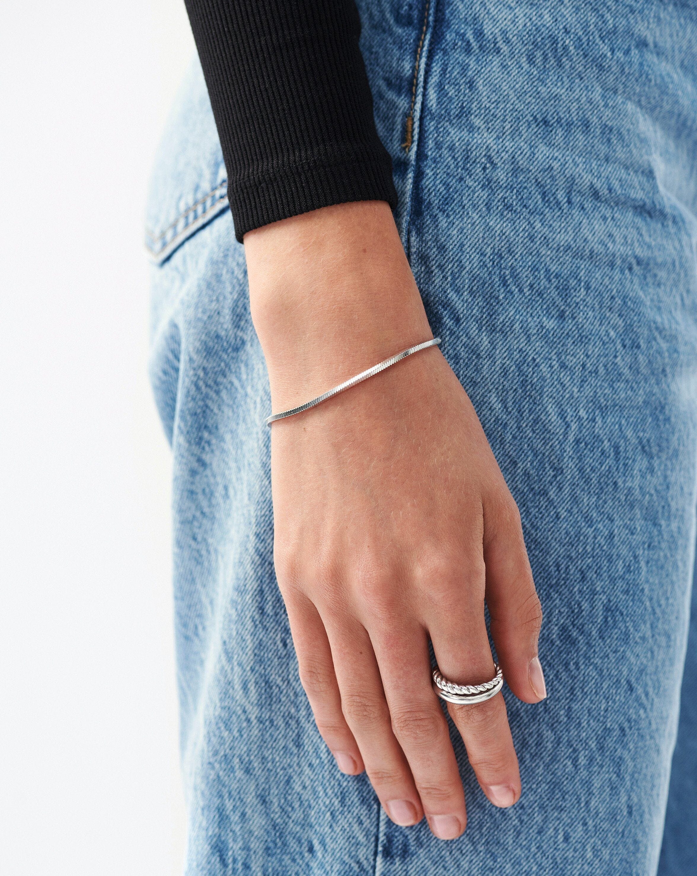 Missoma Lucy Williams Square Snake Chain Bracelet