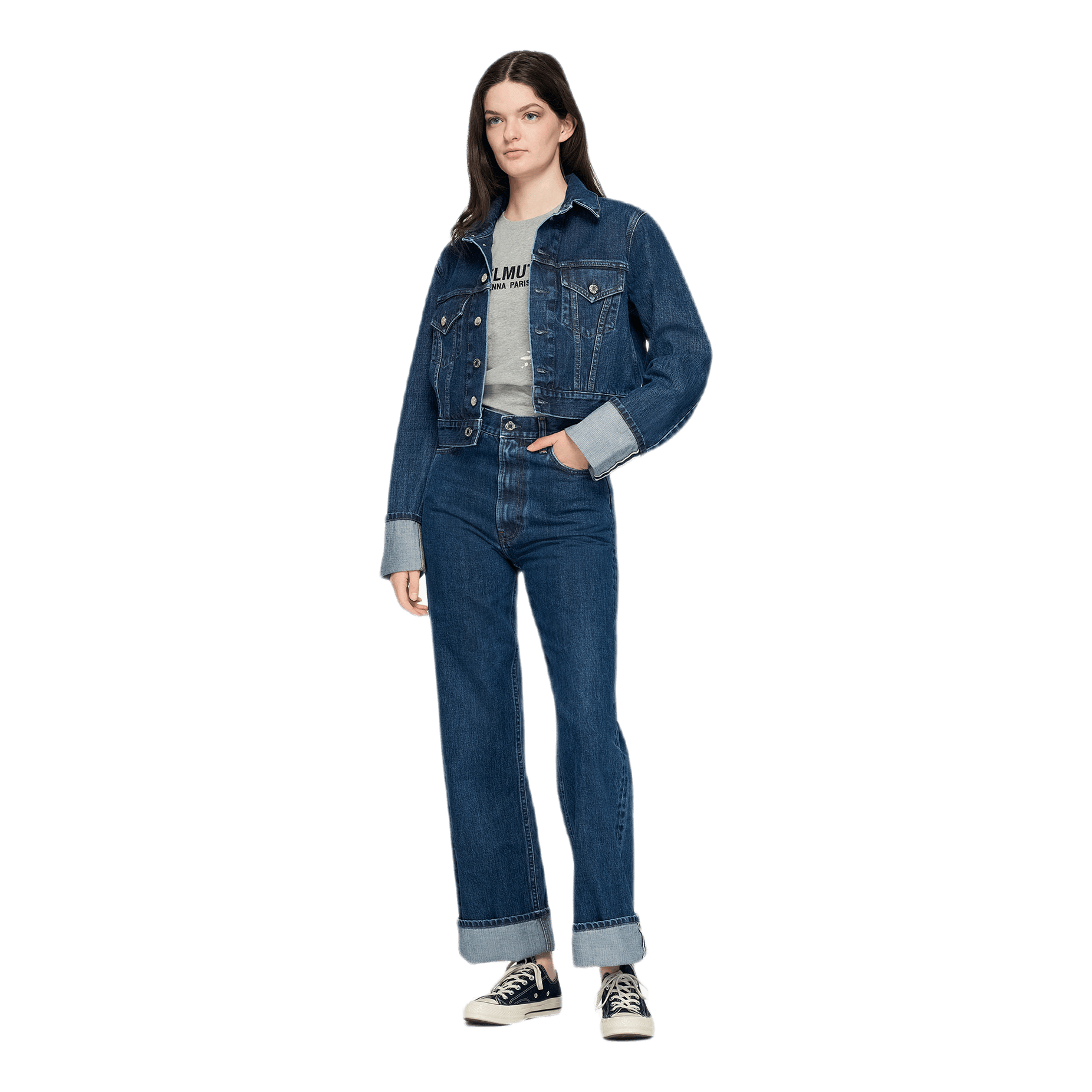 Helmut Lang Fem Hi Straight Jeans Black