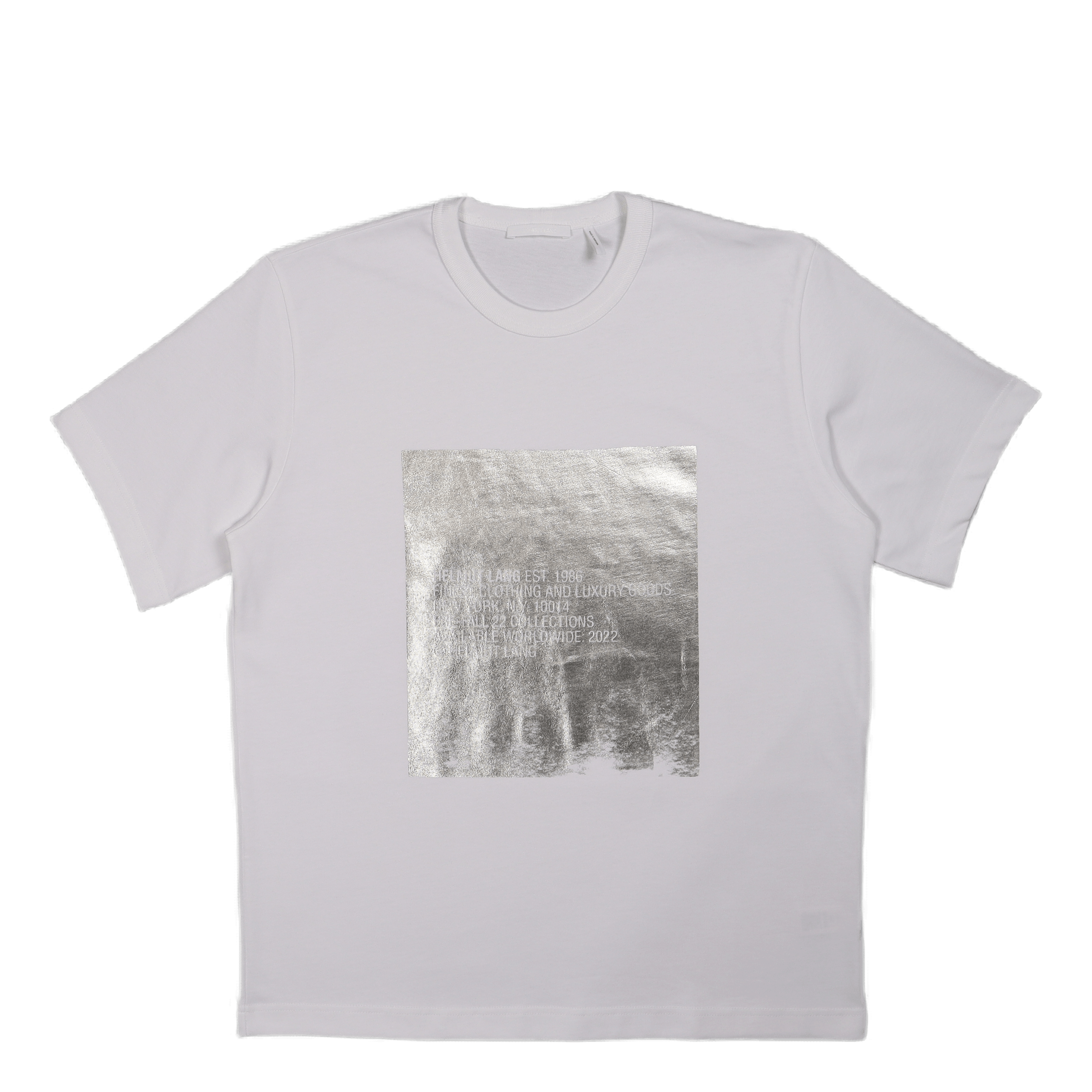 Helmut Lang Silver T-Shirt.metallic White