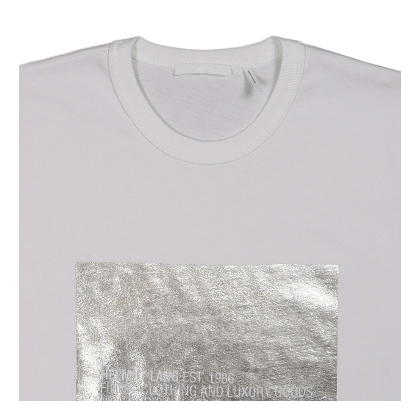 Helmut Lang Silver T-Shirt.metallic White