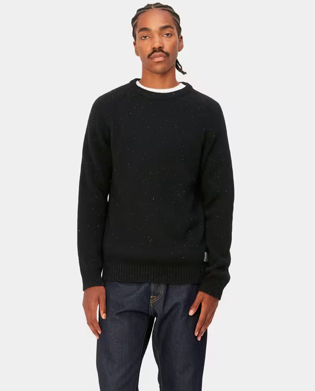 Carhartt WIP - Anglistic Sweater - Speckled Black