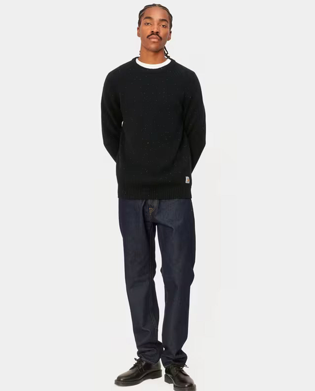 Carhartt WIP - Anglistic Sweater - Speckled Black