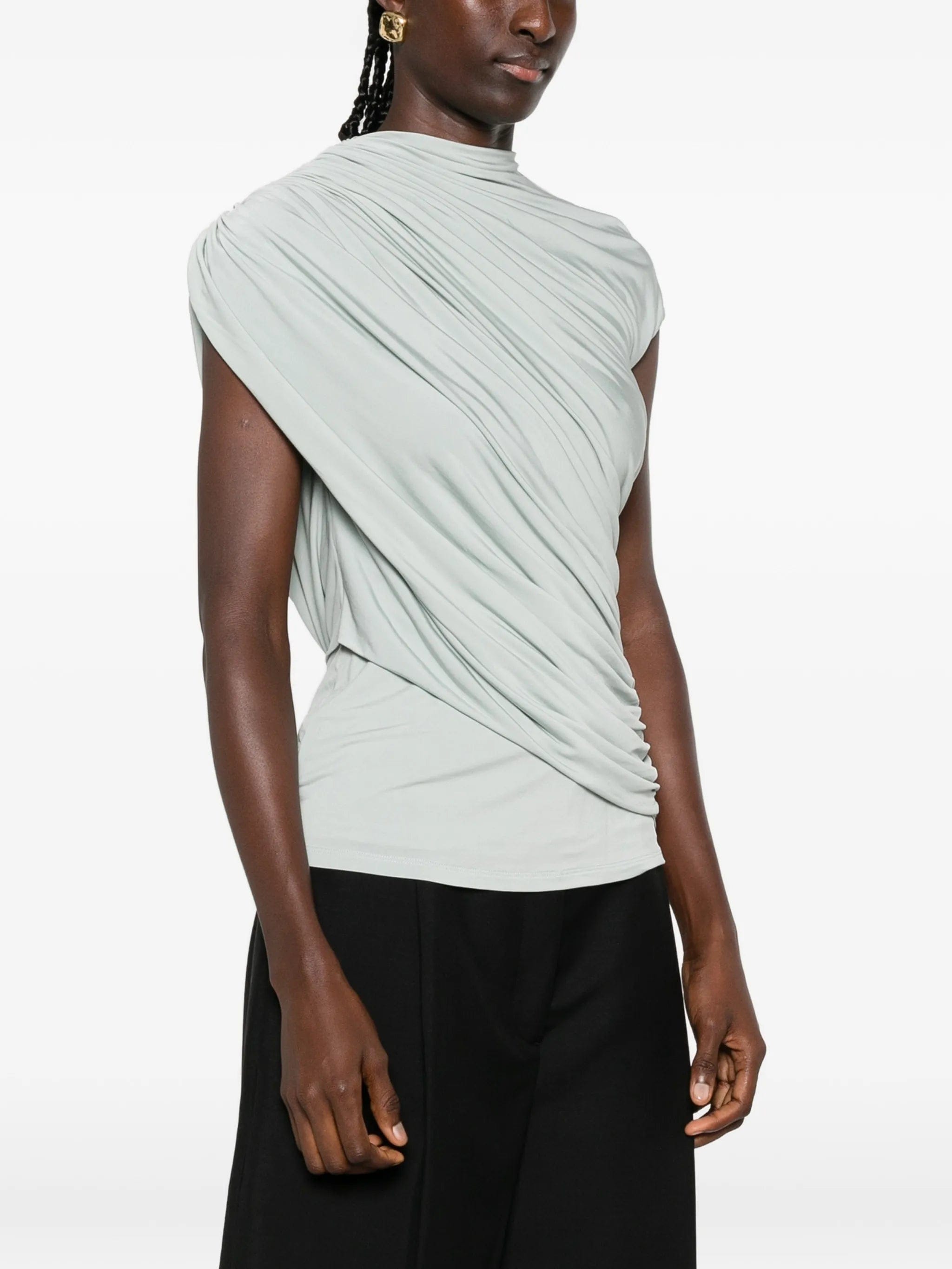 TOVE Khari draped jersey top