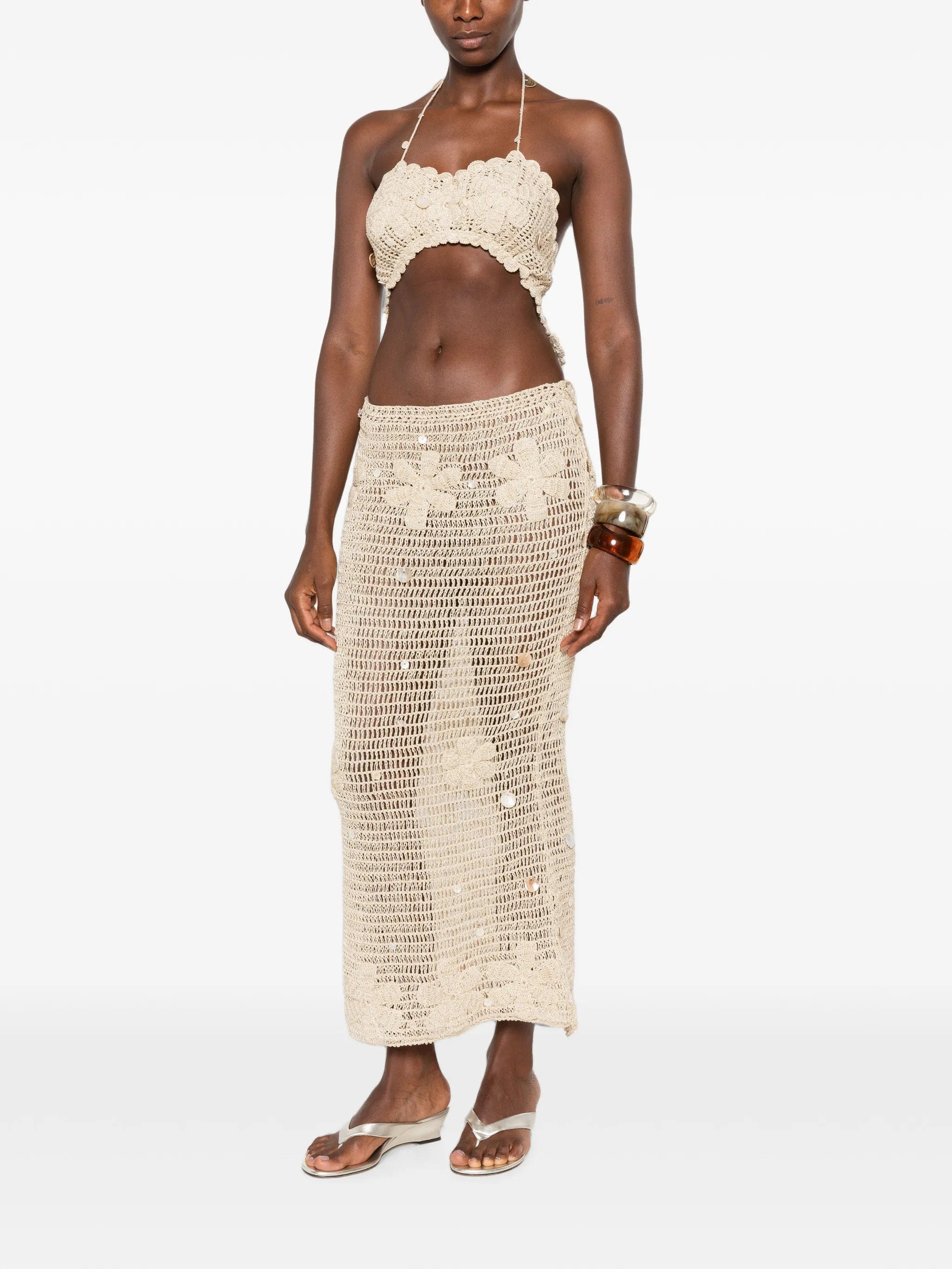 Asta Resort Charlotte crochet maxi skirt