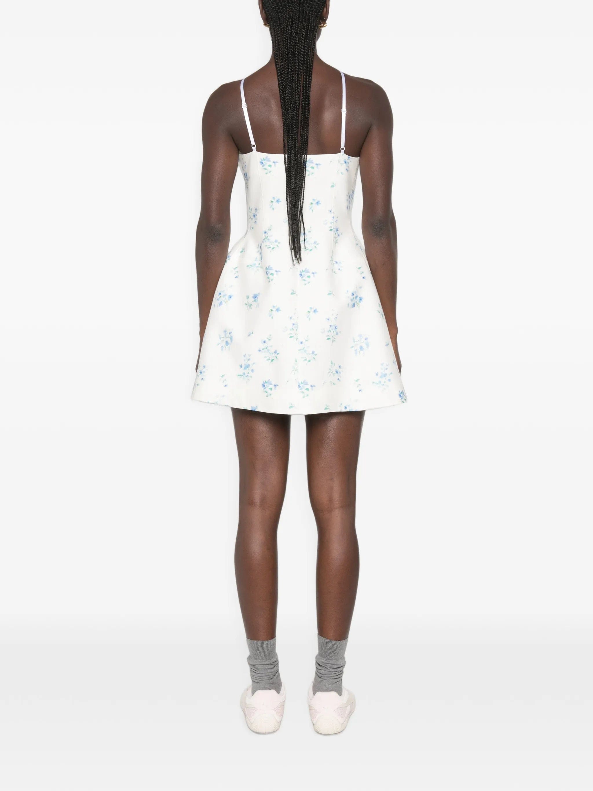 Shushu/tong floral - print bow - detail mini dress