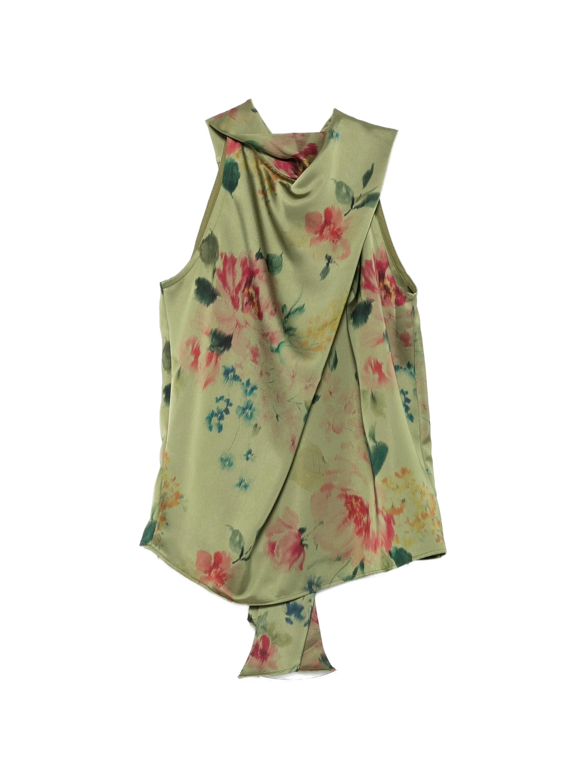 Marques'almeida floral - print draped blouse