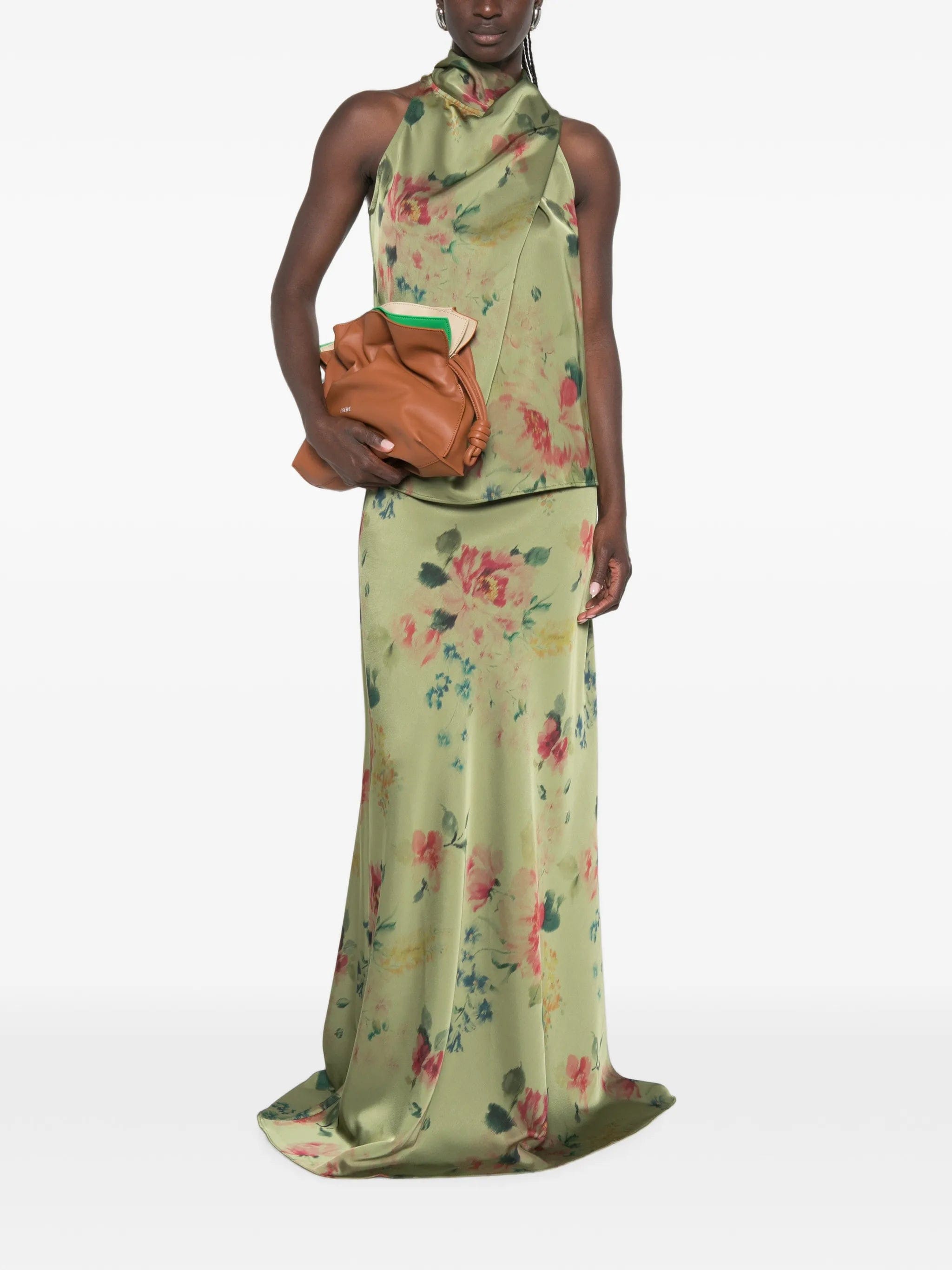 Marques'almeida floral - print draped blouse
