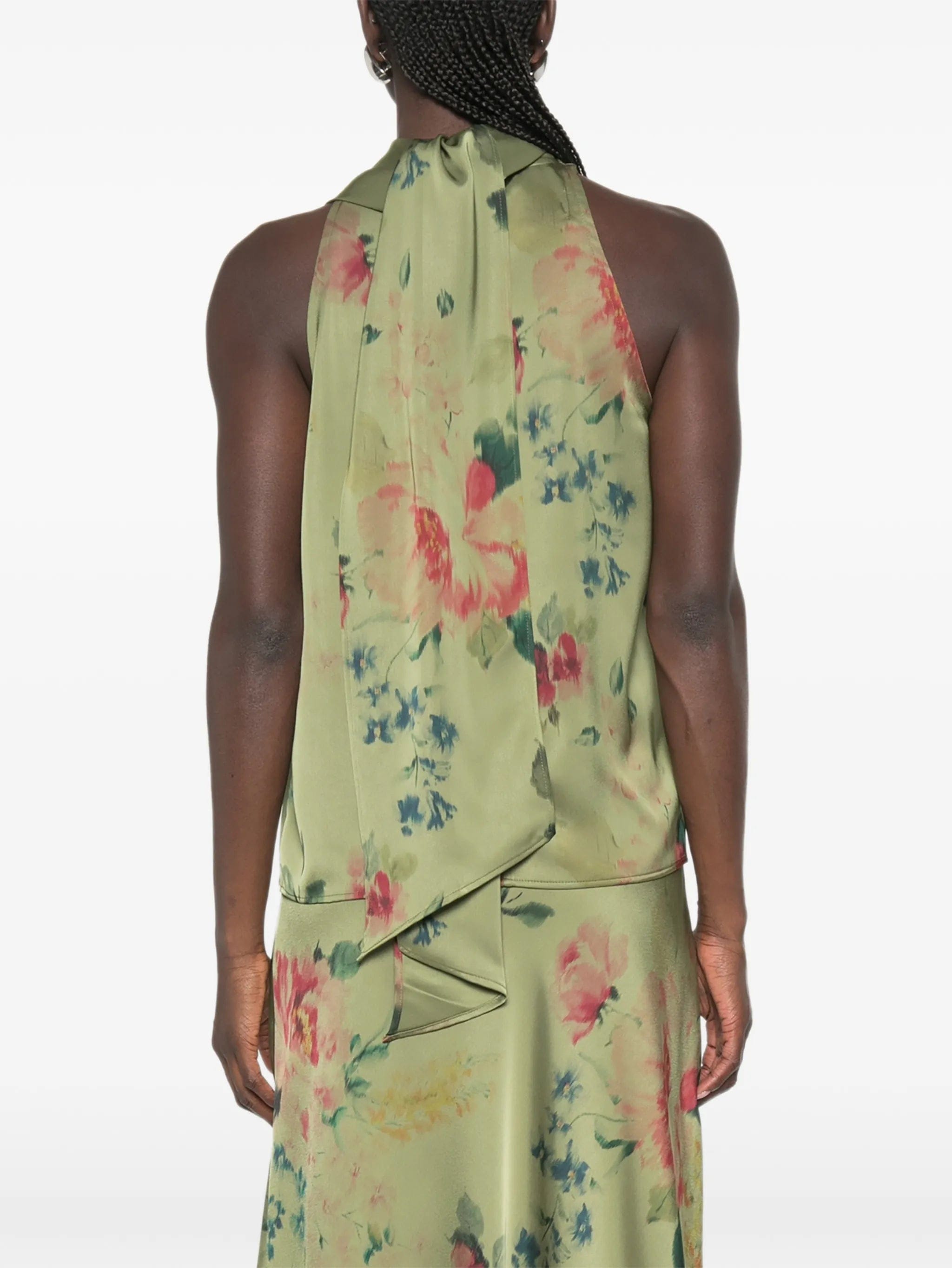 Marques'almeida floral - print draped blouse