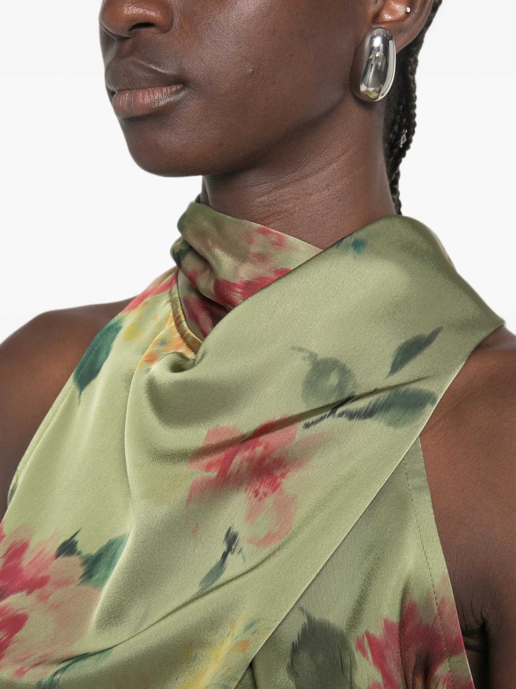 Marques'almeida floral - print draped blouse