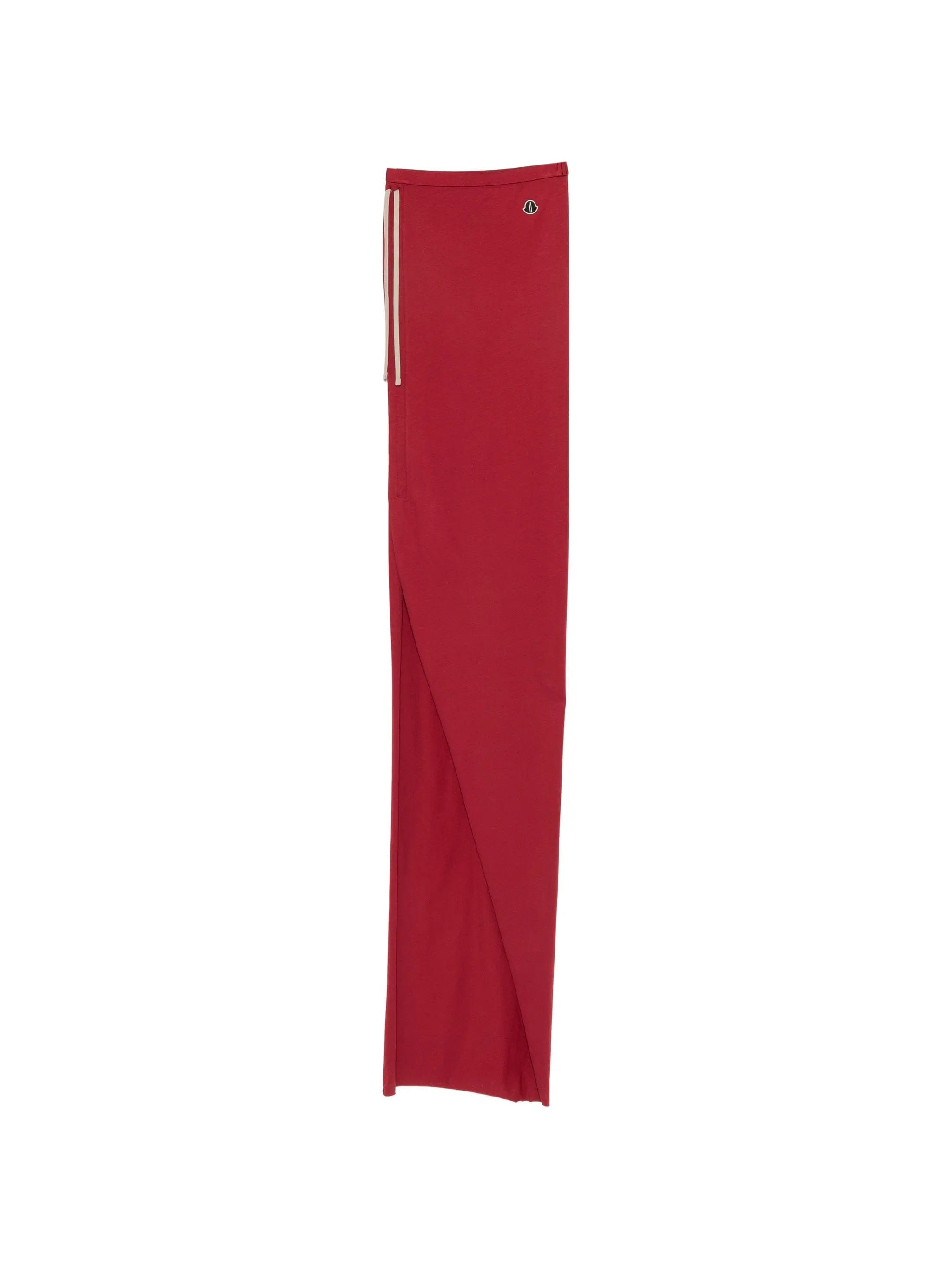 Moncler + Rick Owens drawstring - split jersey maxi skirt