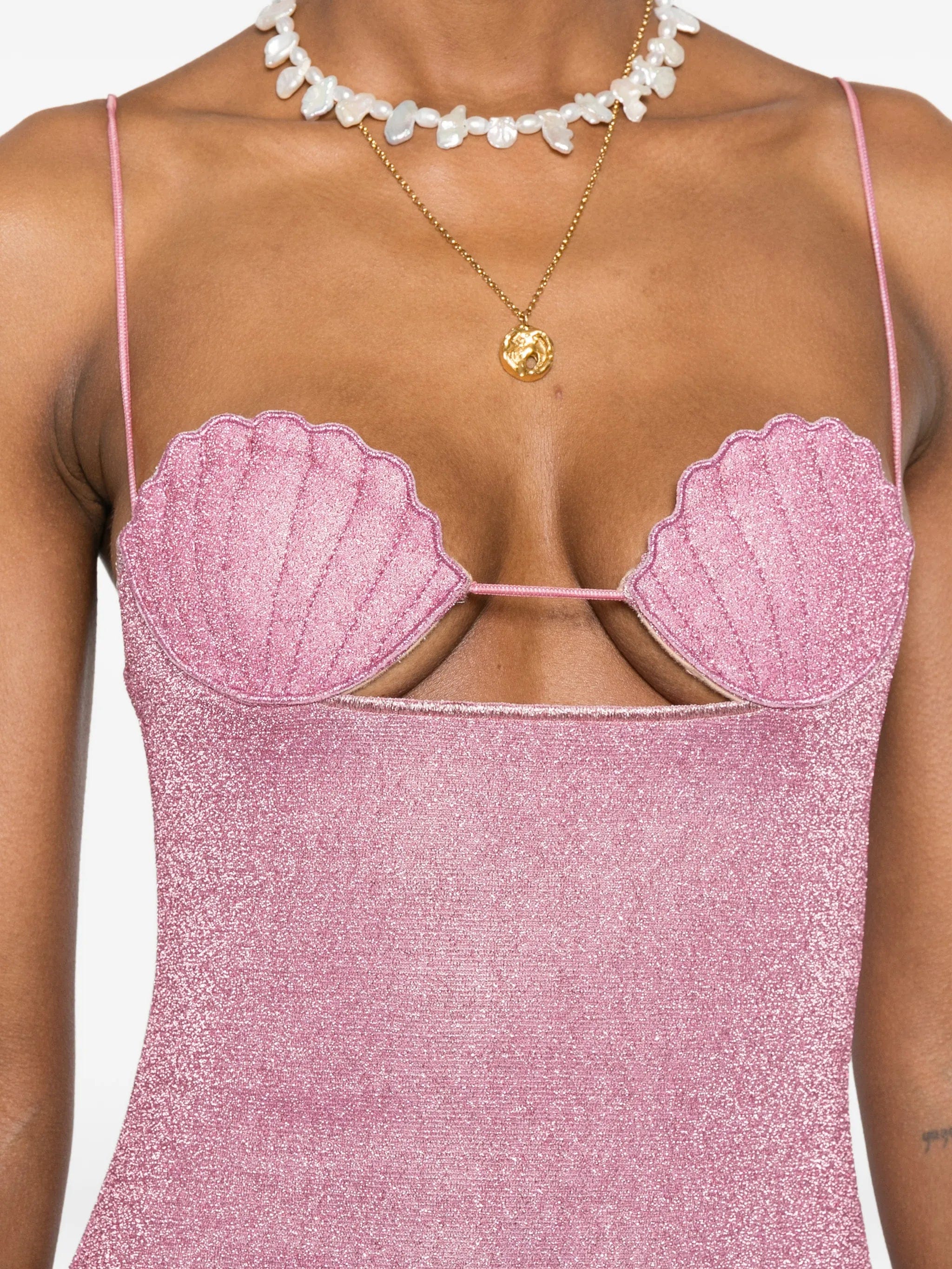 Oséree Shell - cup glitter - effect dress