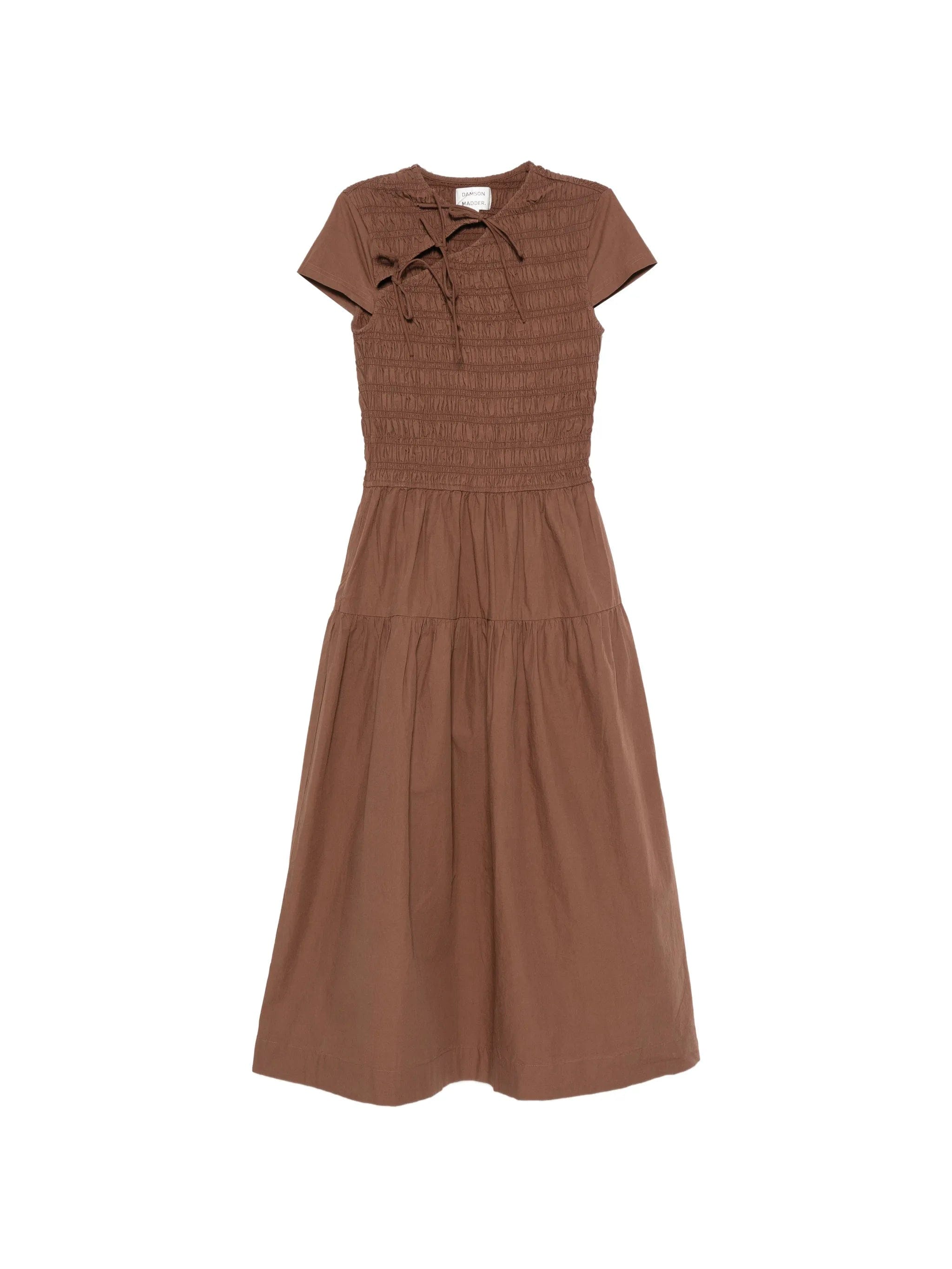 Damson Madder Ebba shirred midi dress
