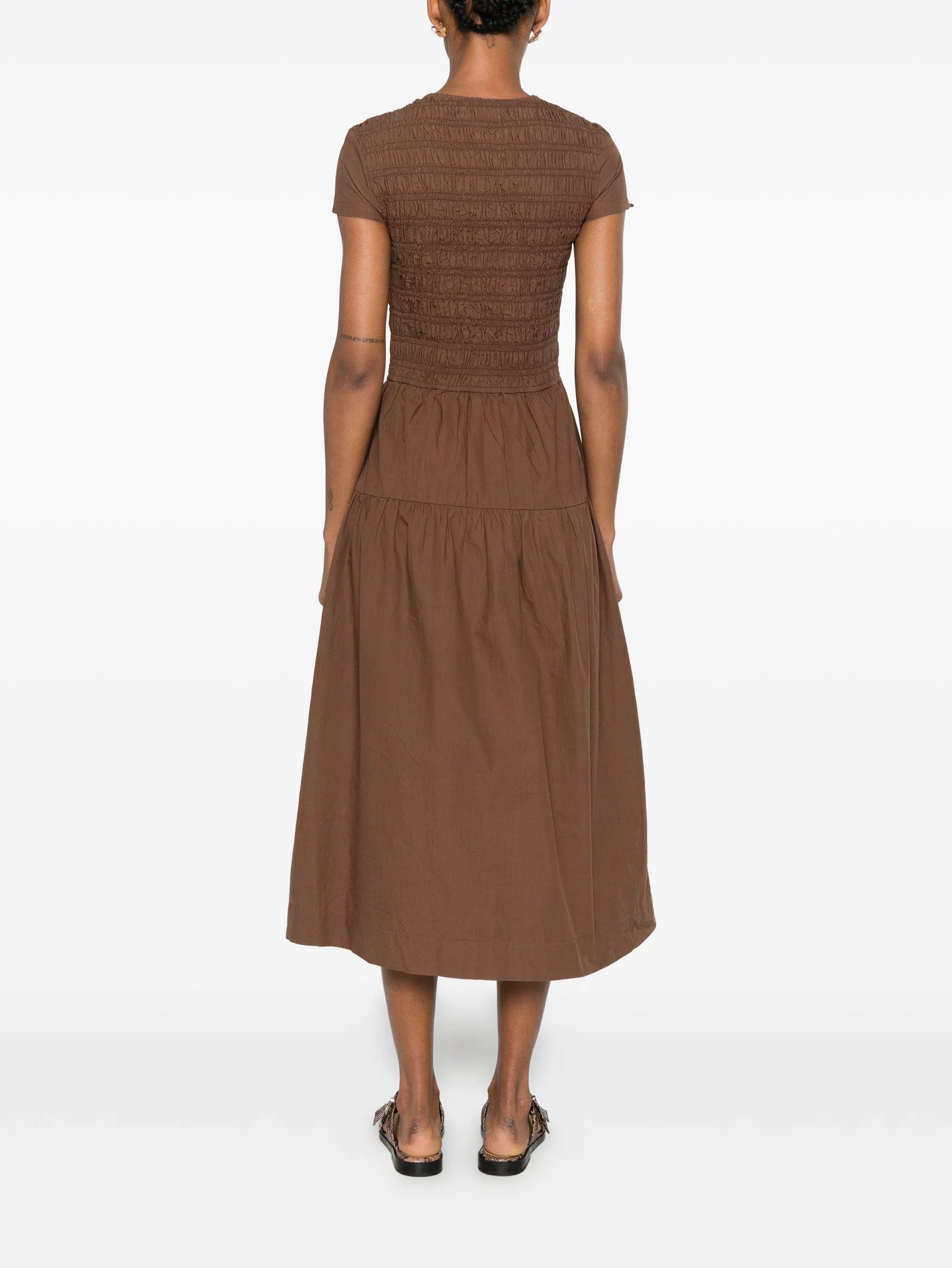 Damson Madder Ebba shirred midi dress