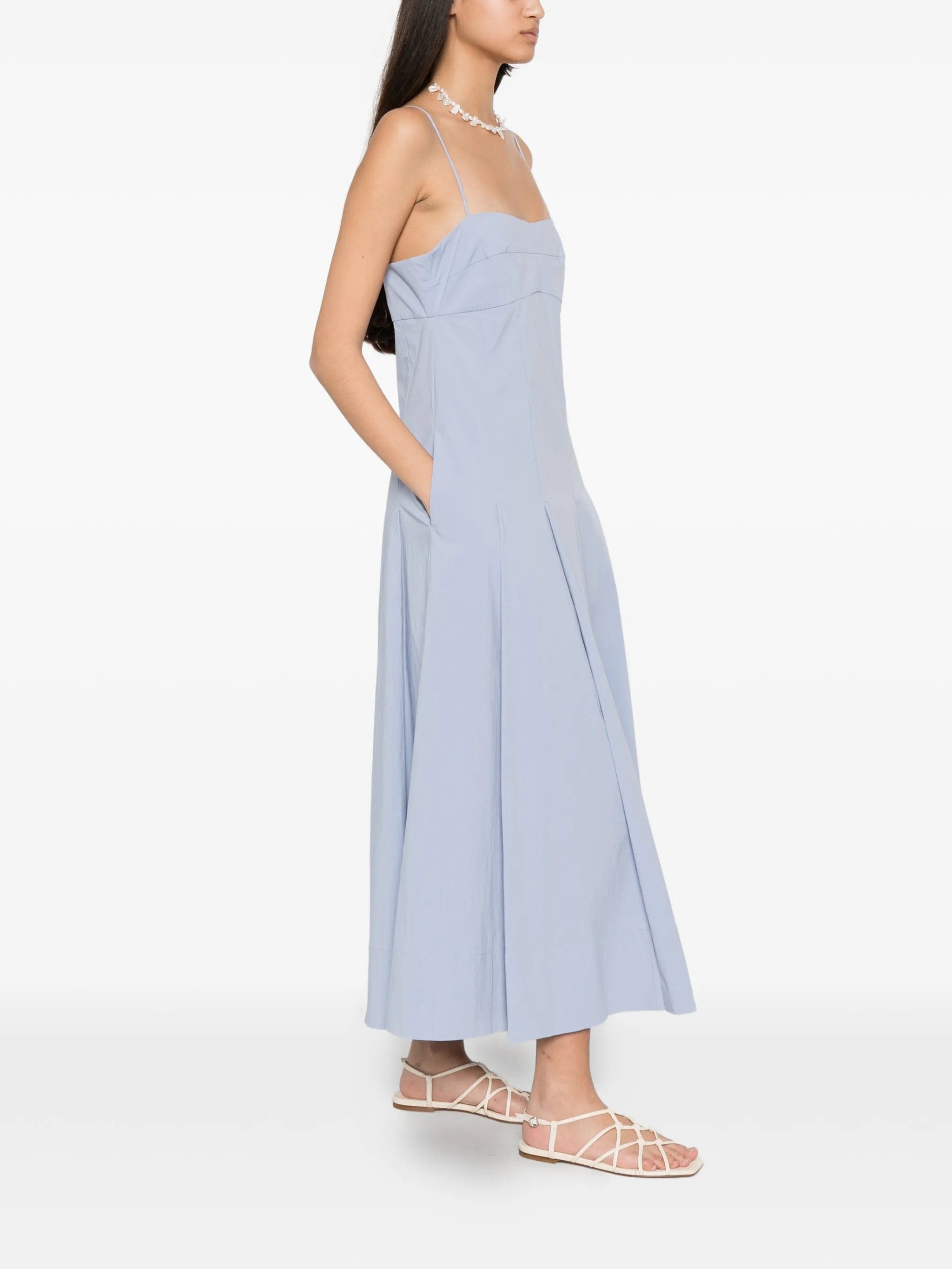 St. Agni pleated cotton dress