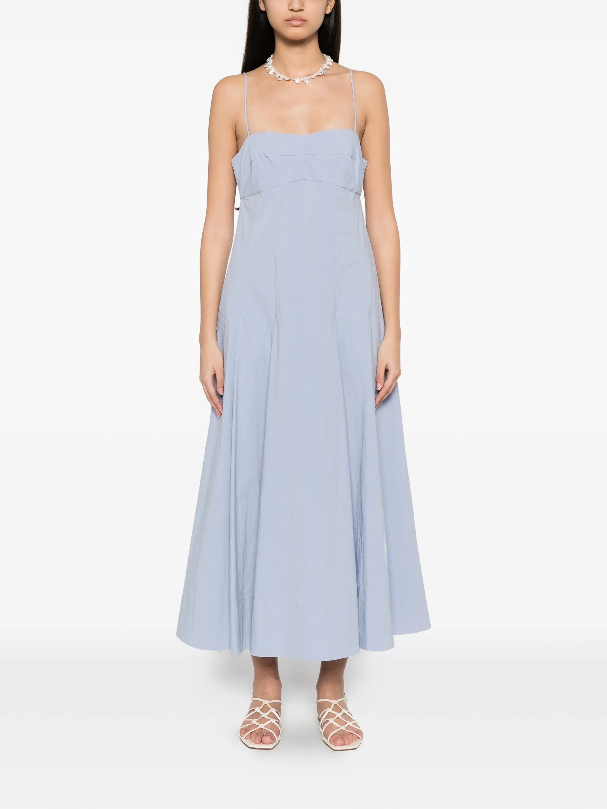 St. Agni pleated cotton dress