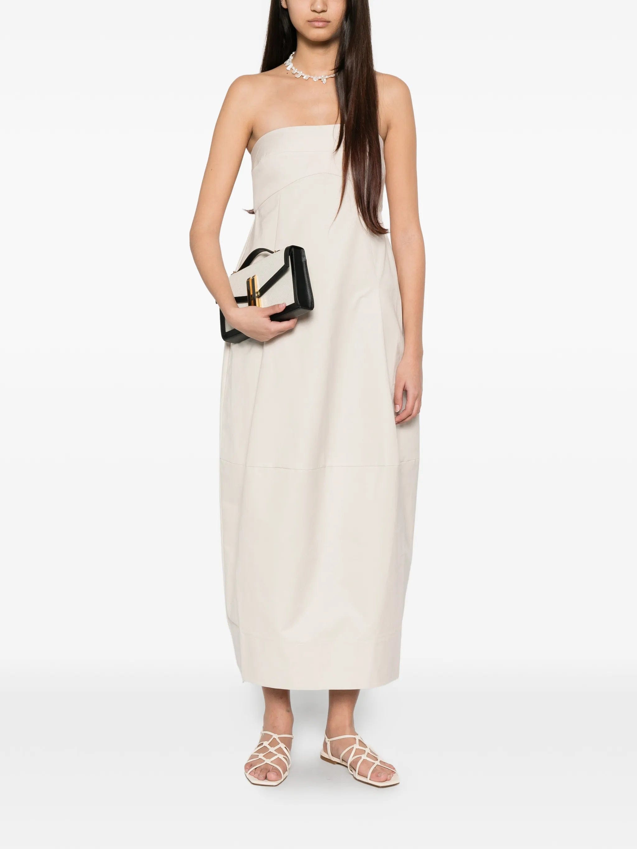 St. Agni pleated cocoon dress