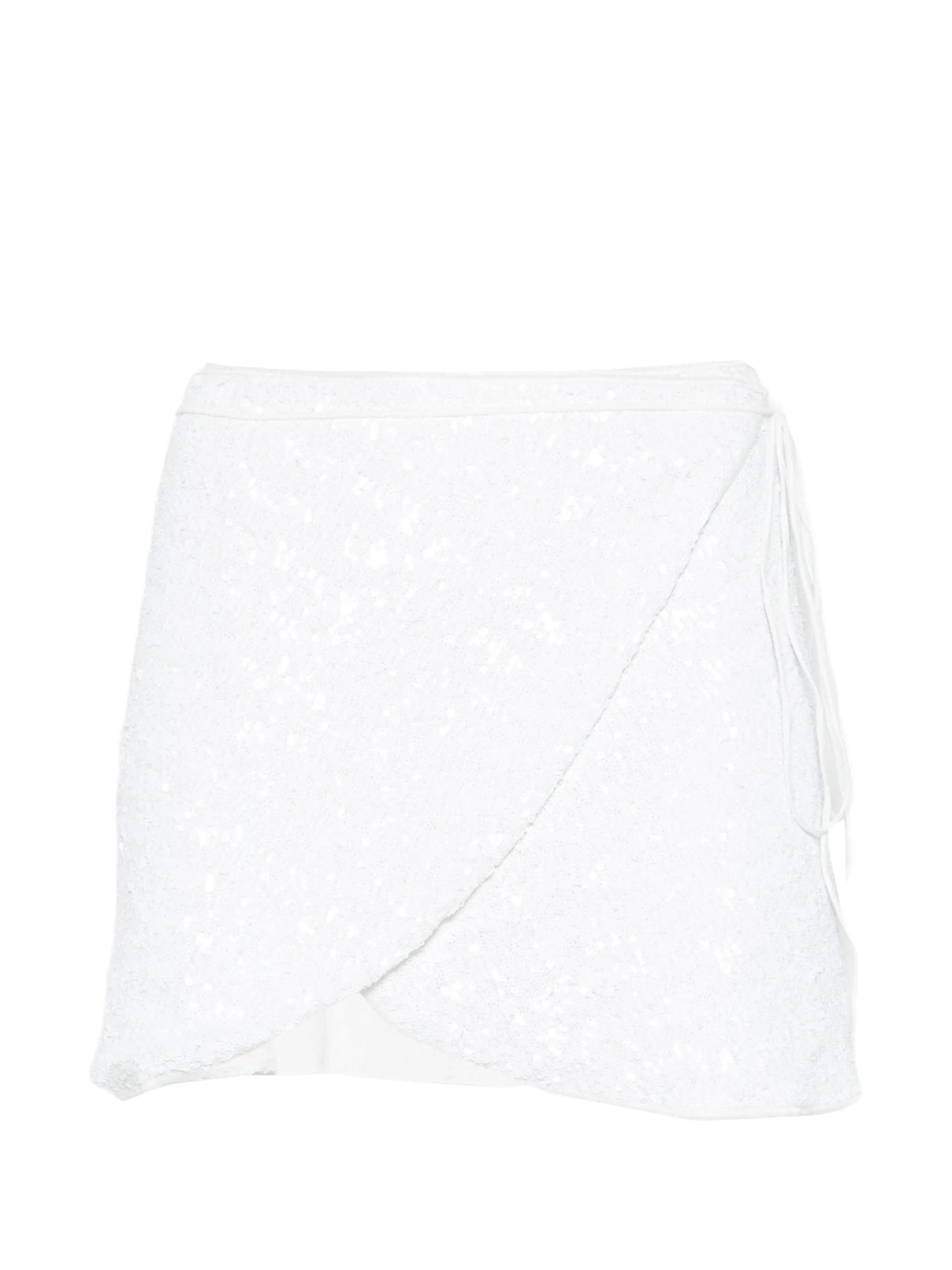Oséree sequin - embellished wrap mini skirt