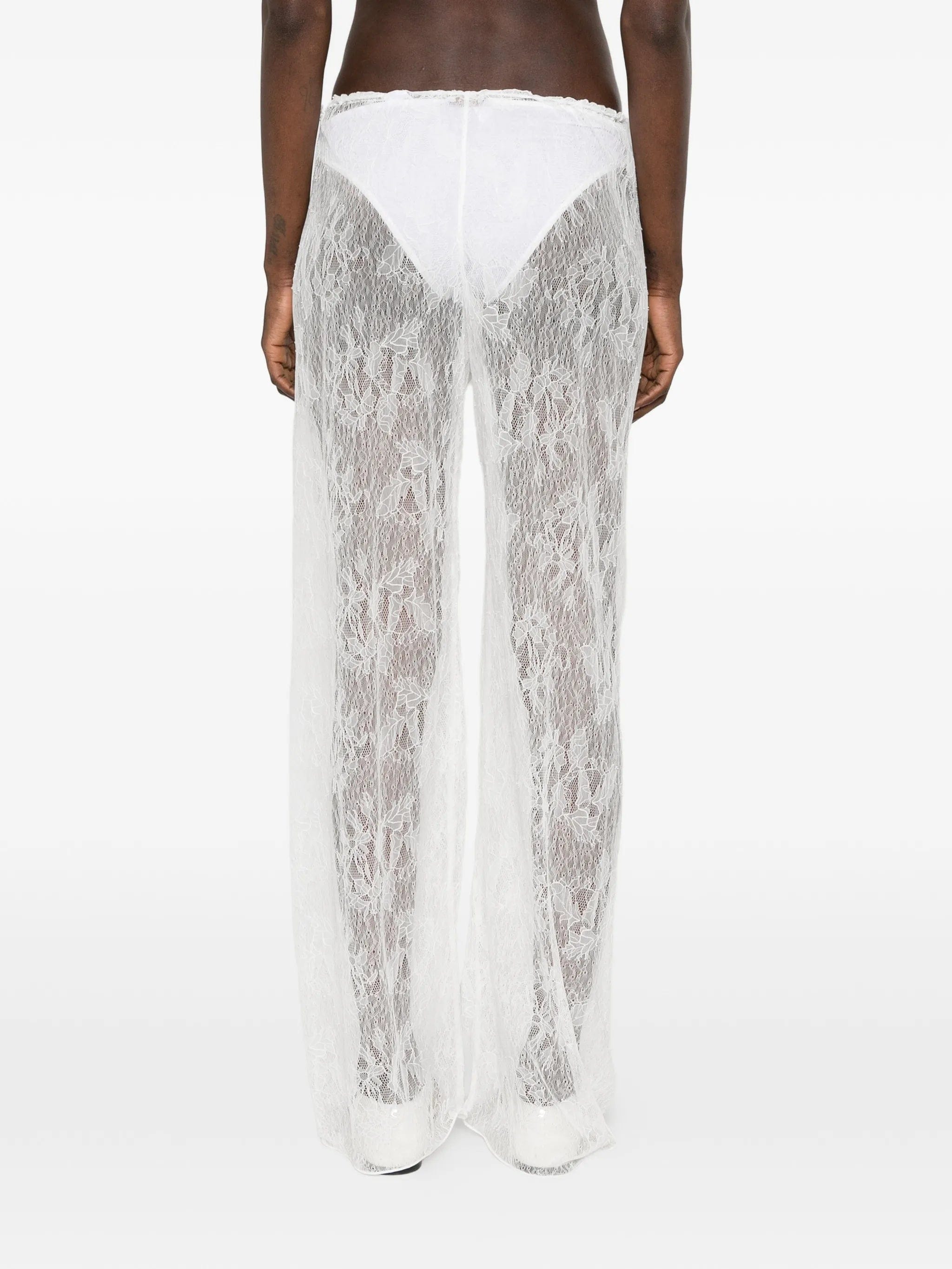 Oséree lace drawstring palazzo pants
