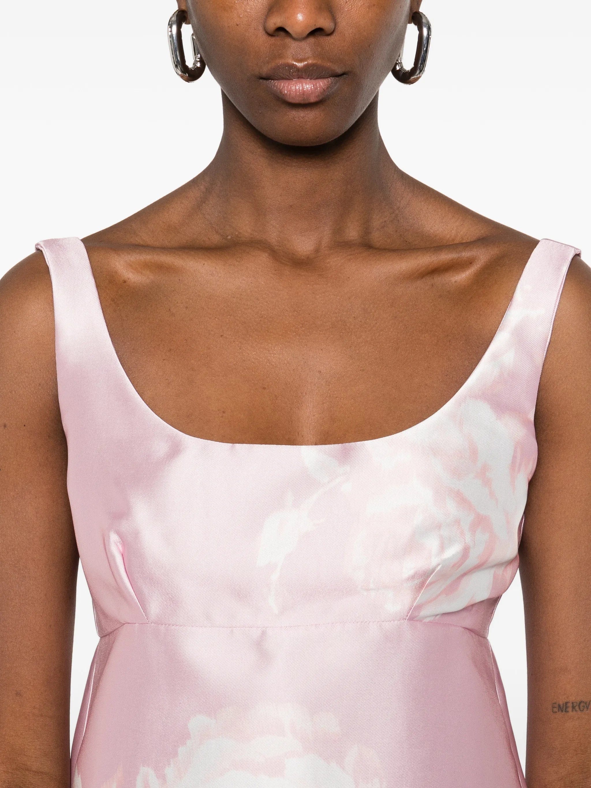 Marques'almeida printed balloon sleeve dress