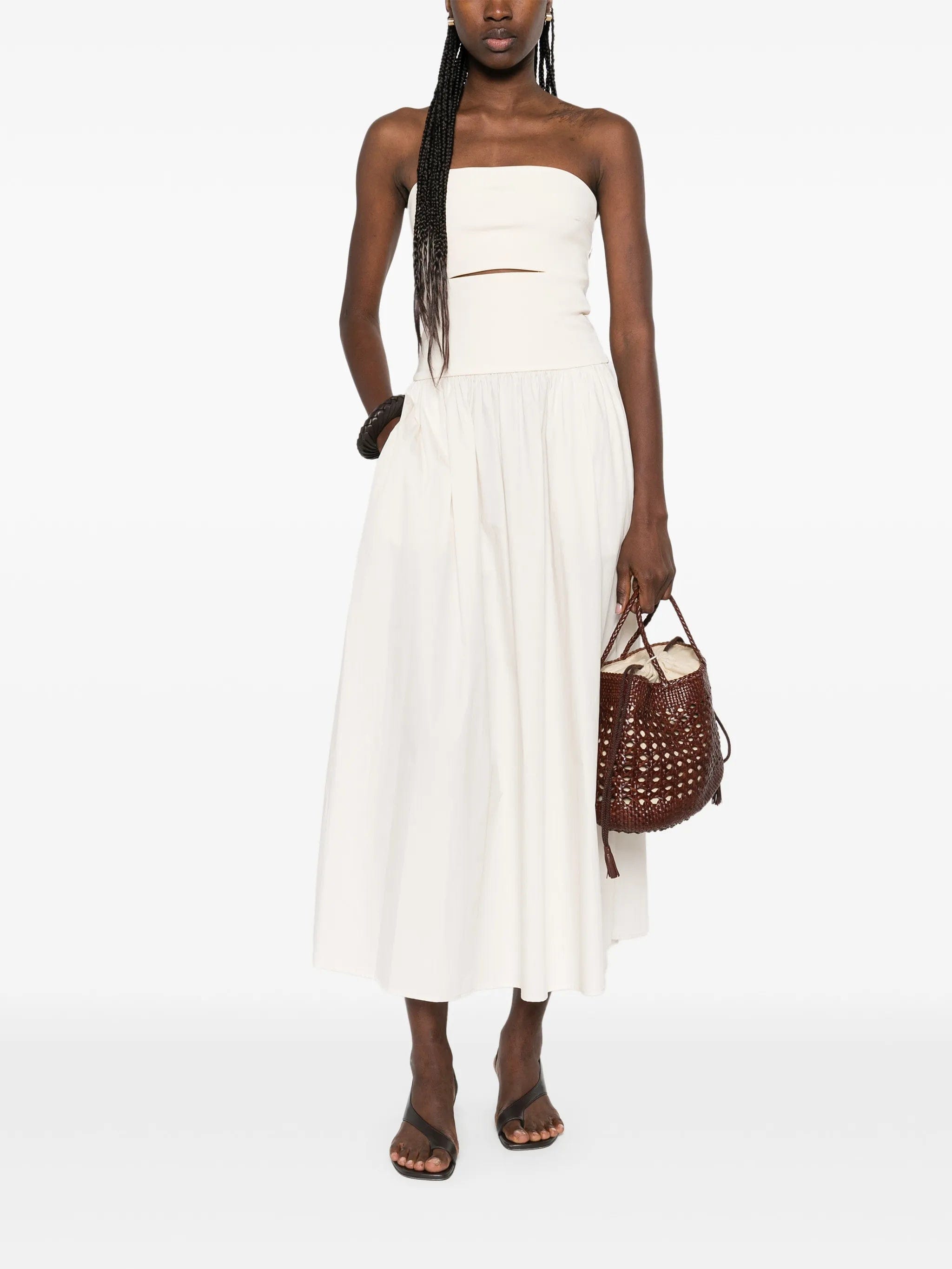 Esse Studios strapless split midi dress