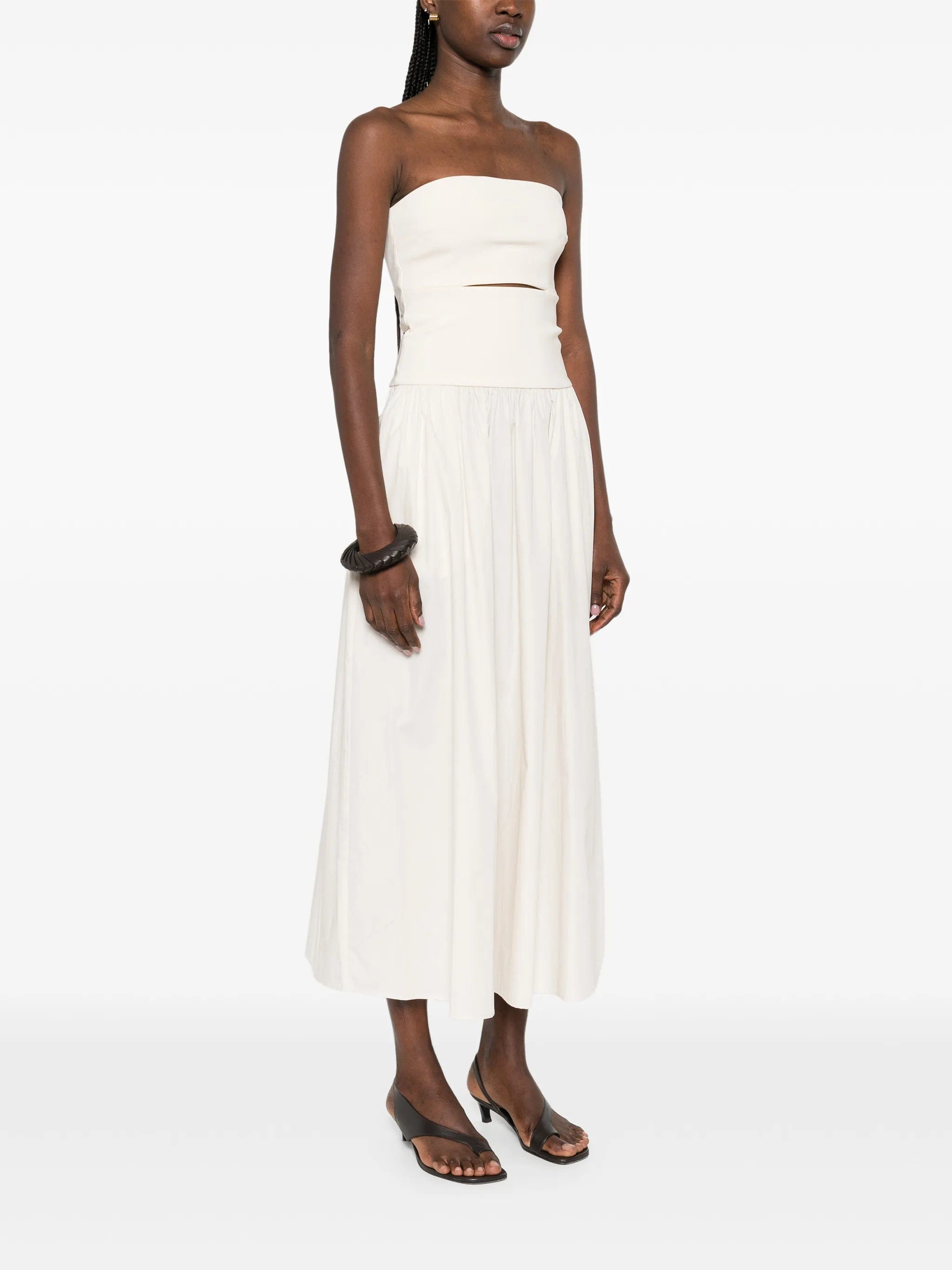 Esse Studios strapless split midi dress