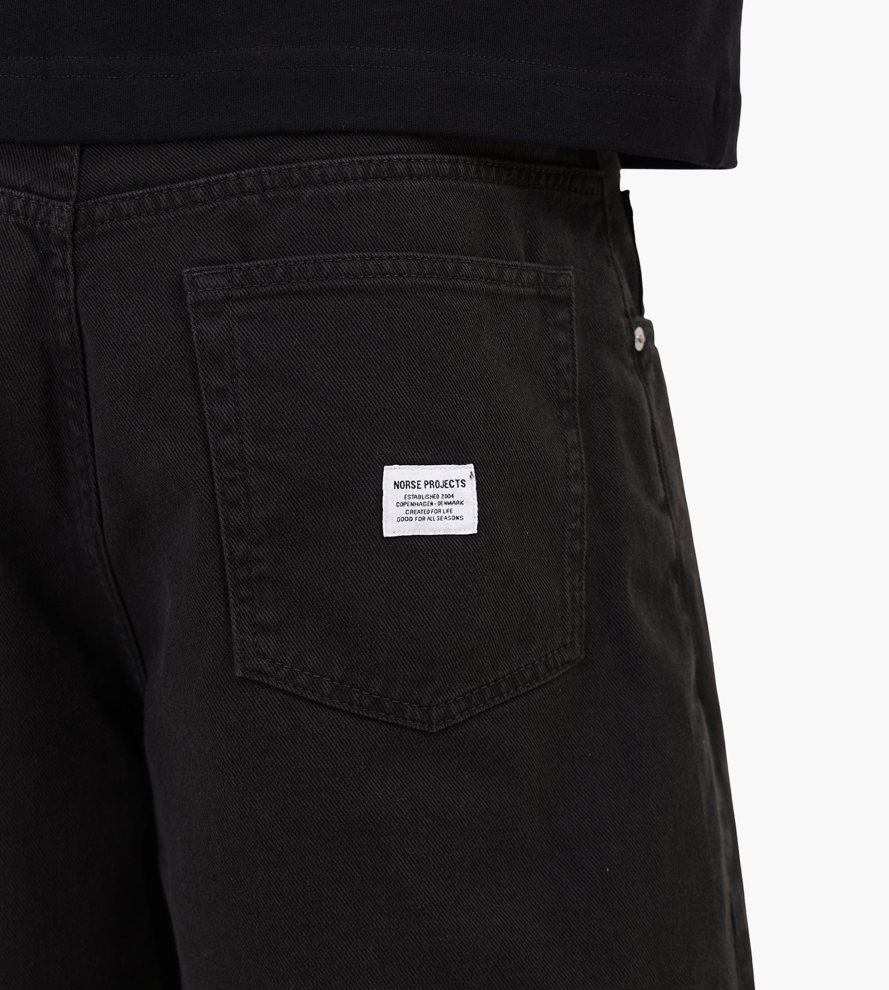 Norse Projects Korshavn Relaxed 5 Pocket Heavy Twill Short Black