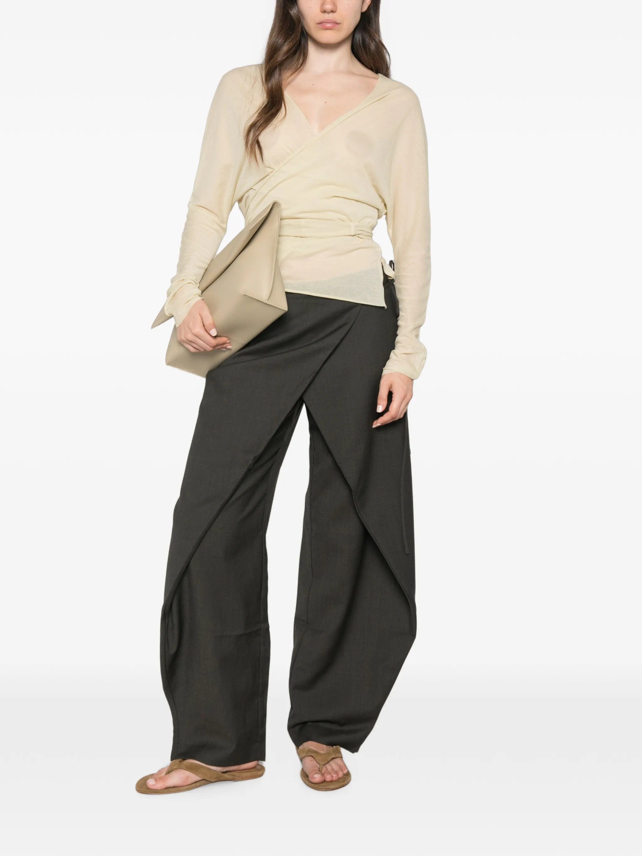 St. Agni Rouleau wrap trousers