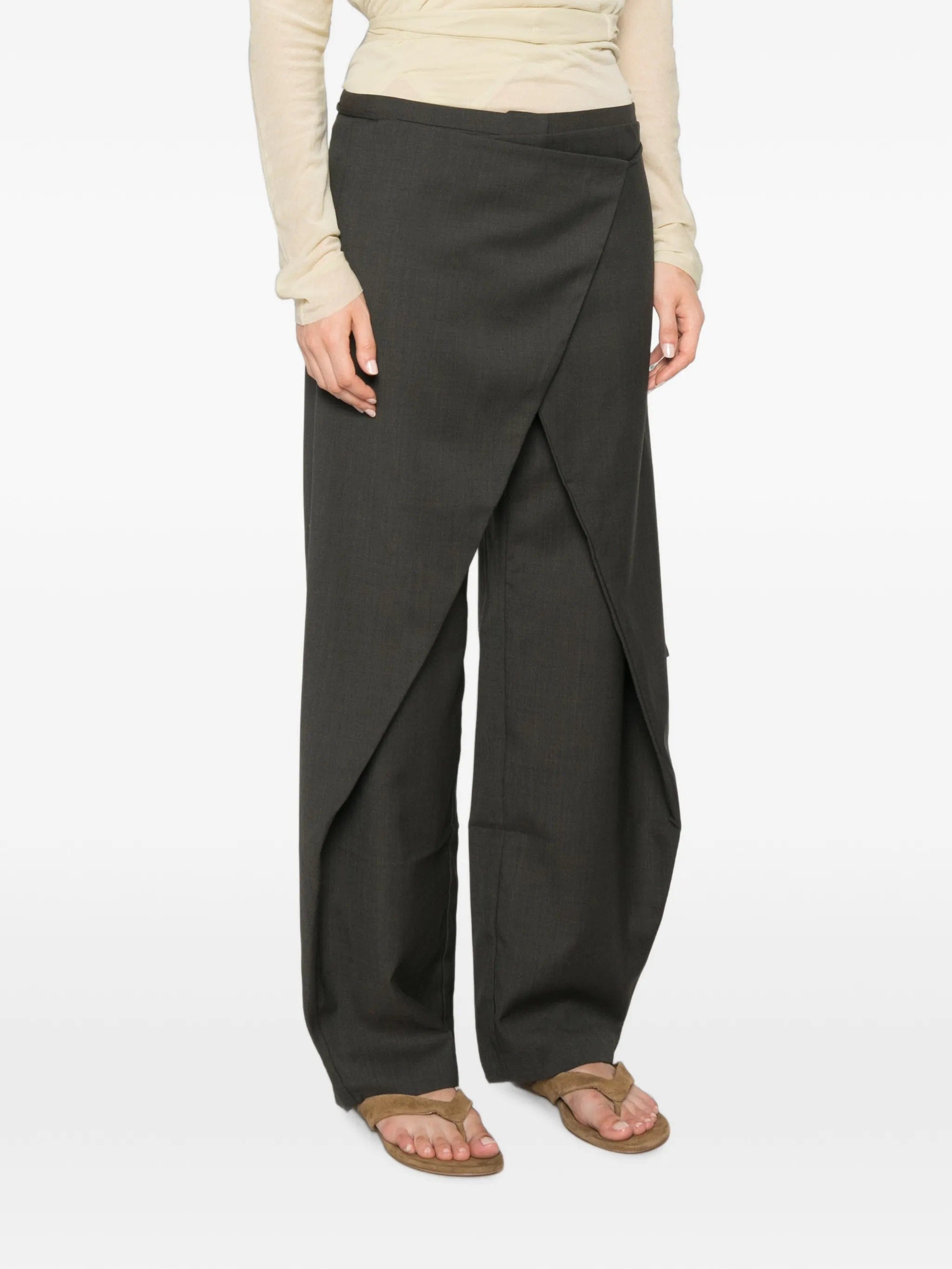 St. Agni Rouleau wrap trousers