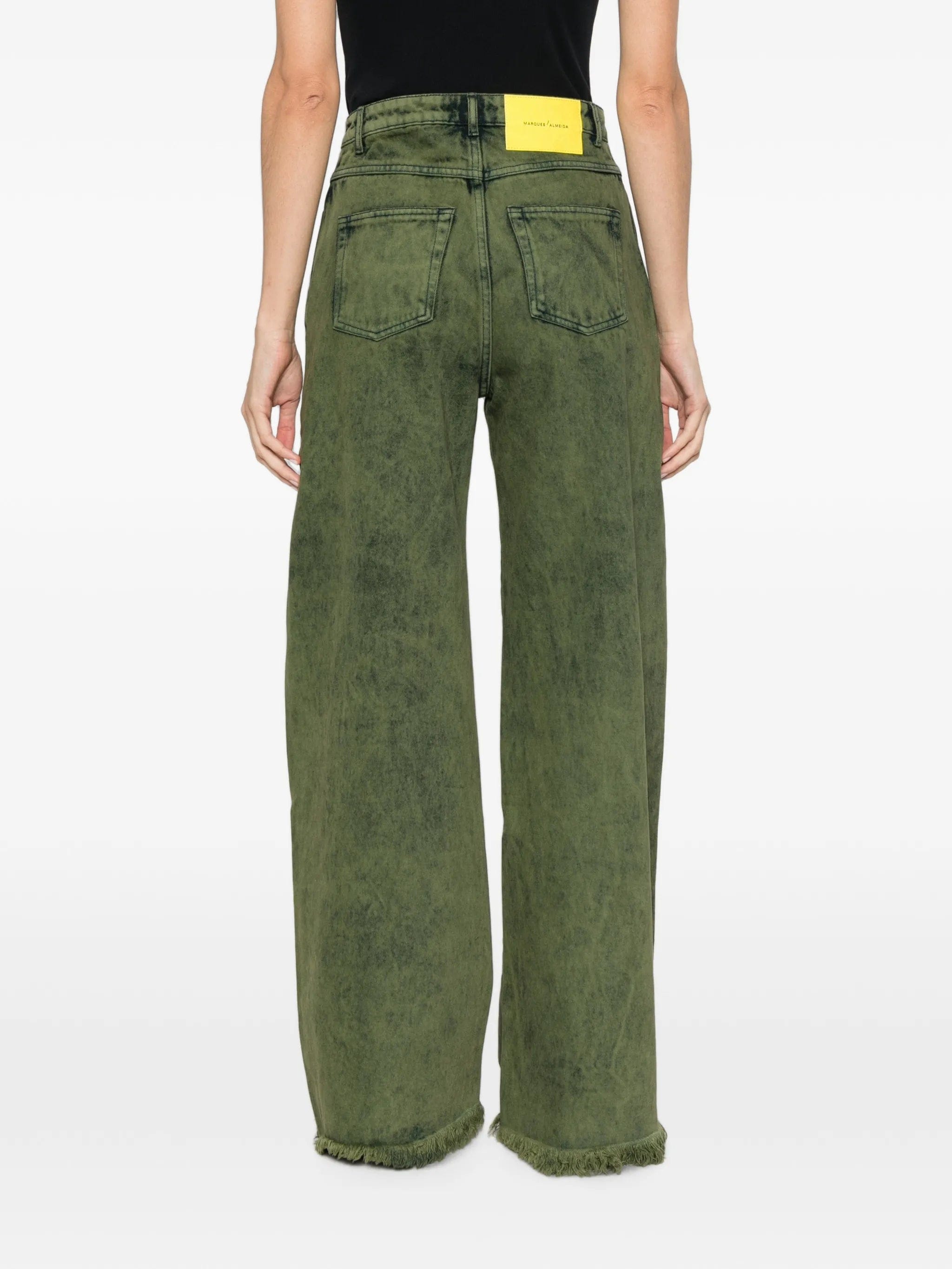 Marques'almeida khaki - wash frayed jeans