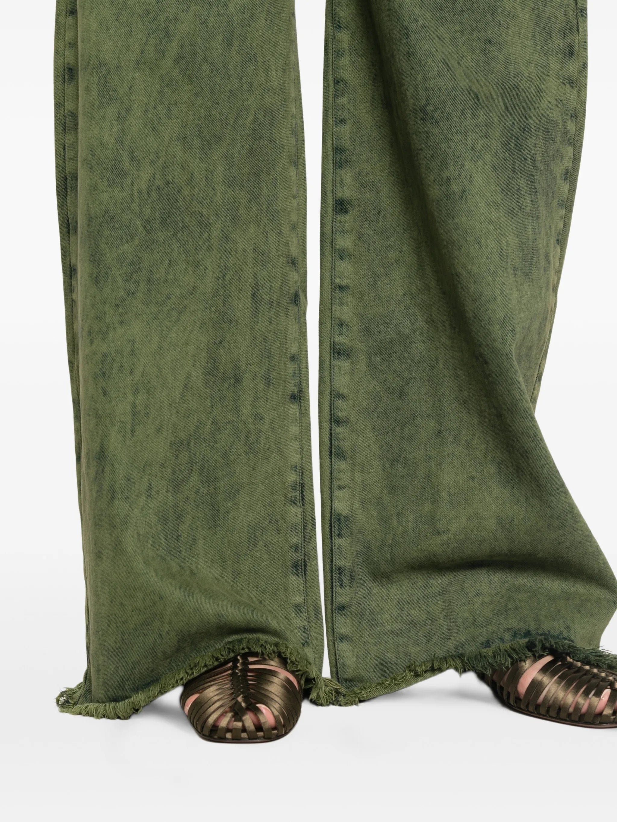Marques'almeida khaki - wash frayed jeans