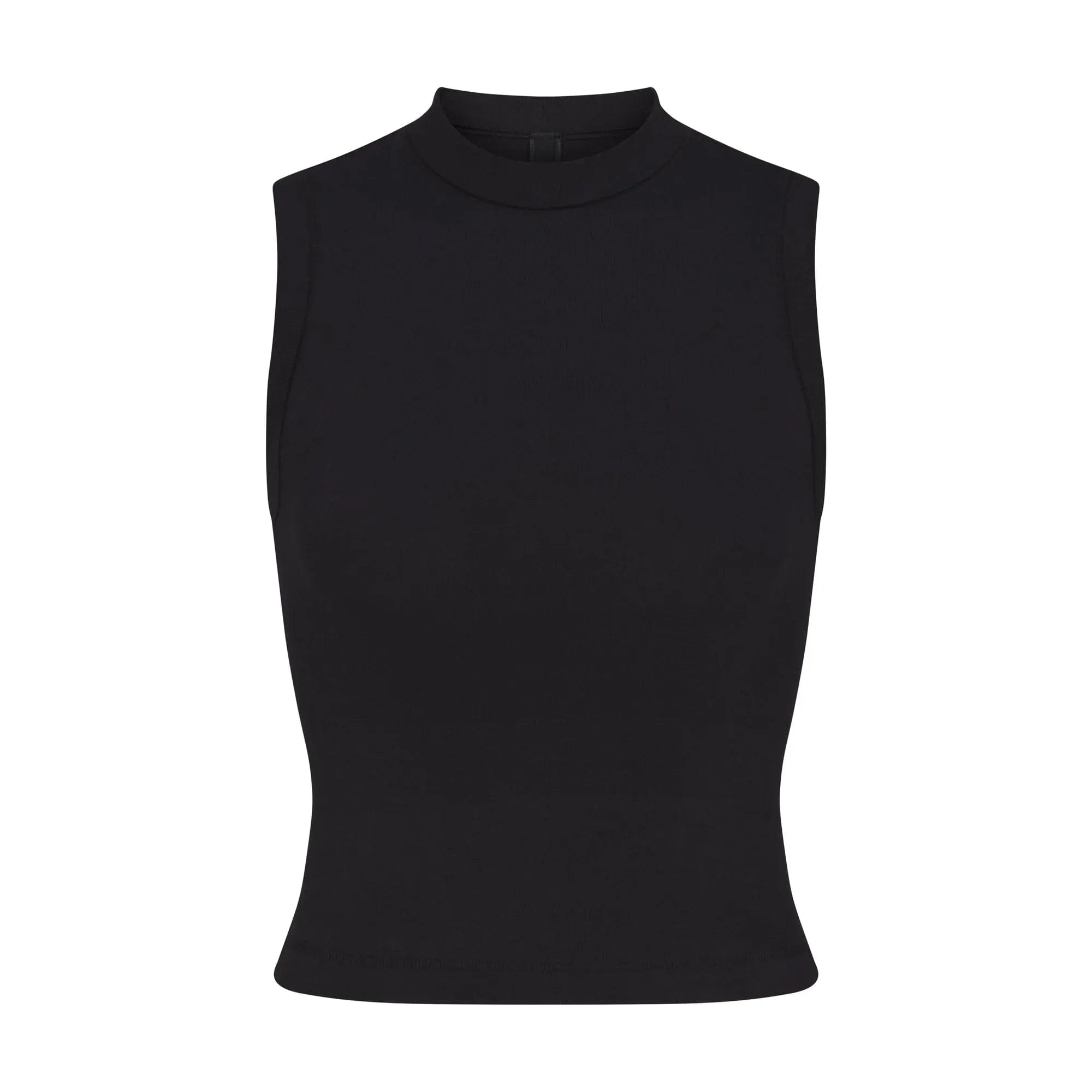 COTTON JERSEY Skims Cotton Jersey Mock Neck Tank Soot